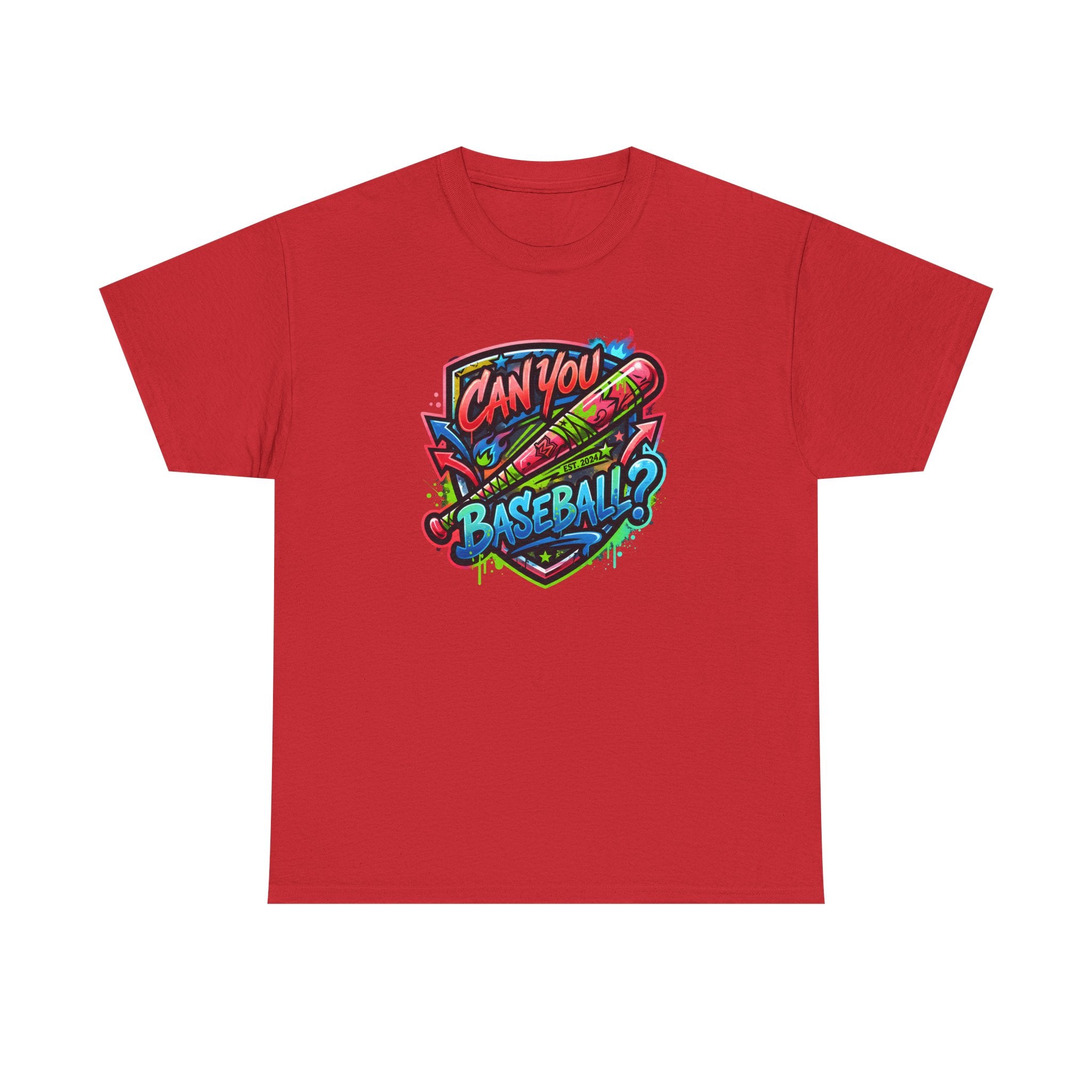 Can You Baseball? T-Shirt — Colorful Retro Baseball Graphic Tee