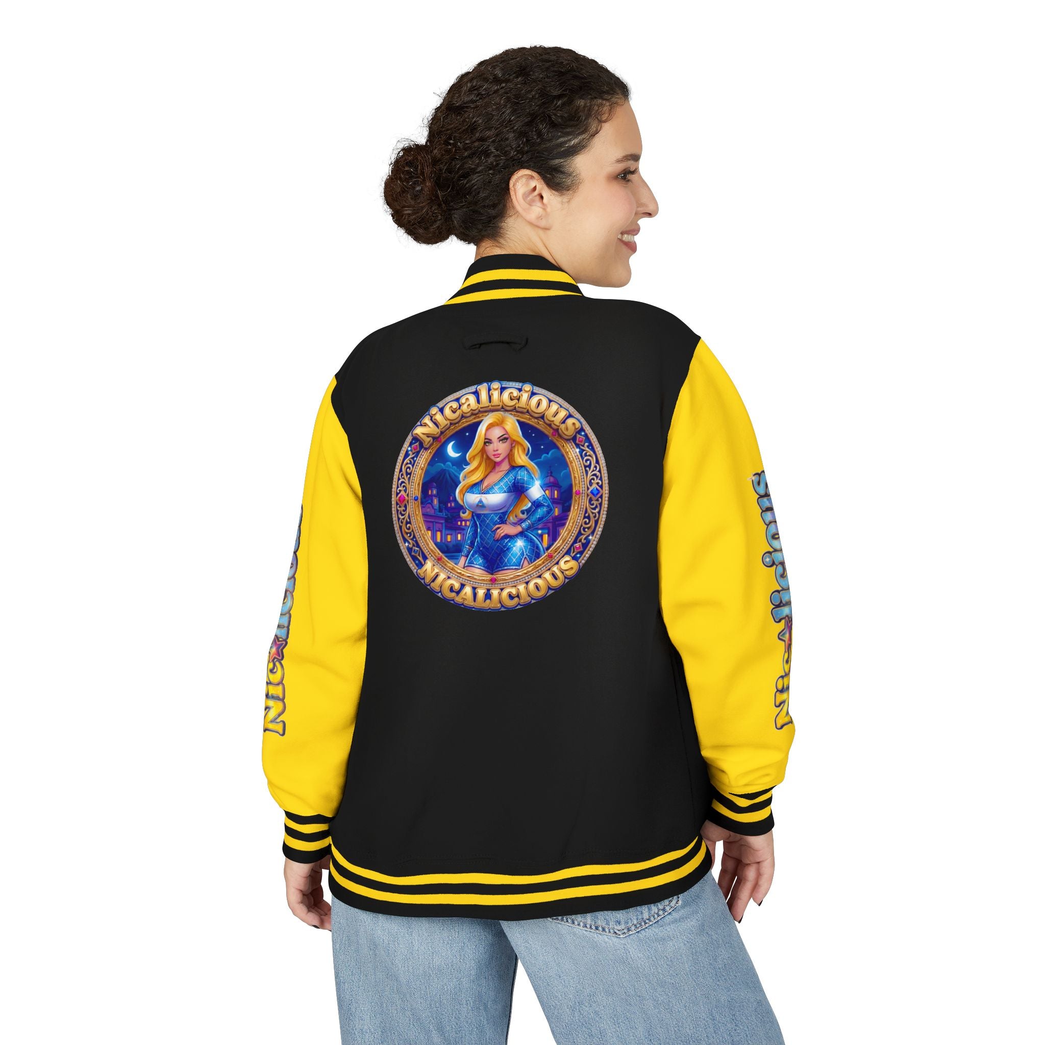 Letterman Jacket — "Nicalicious" Retro Crest Varsity Jacket
