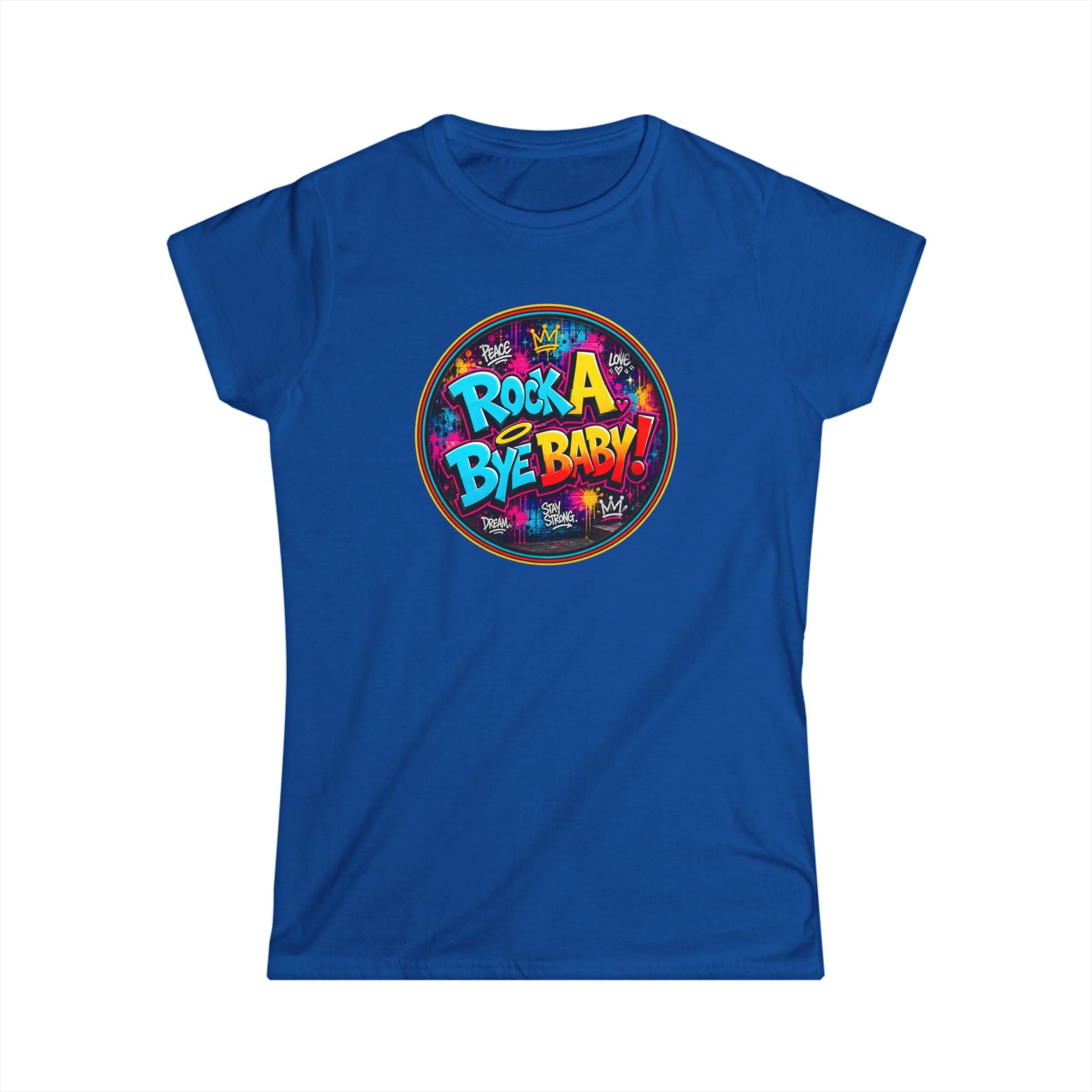 Women's Tee – "Rock A Bye Baby!" Classic White Softstyle T-Shirt