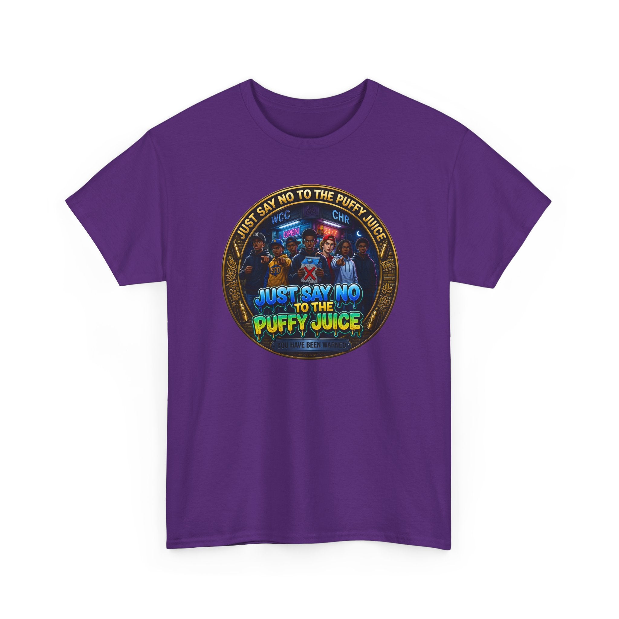 "Just Say No to the Puffy Juice "Tee – Anti-Party Vintage Graphic T-Shirt