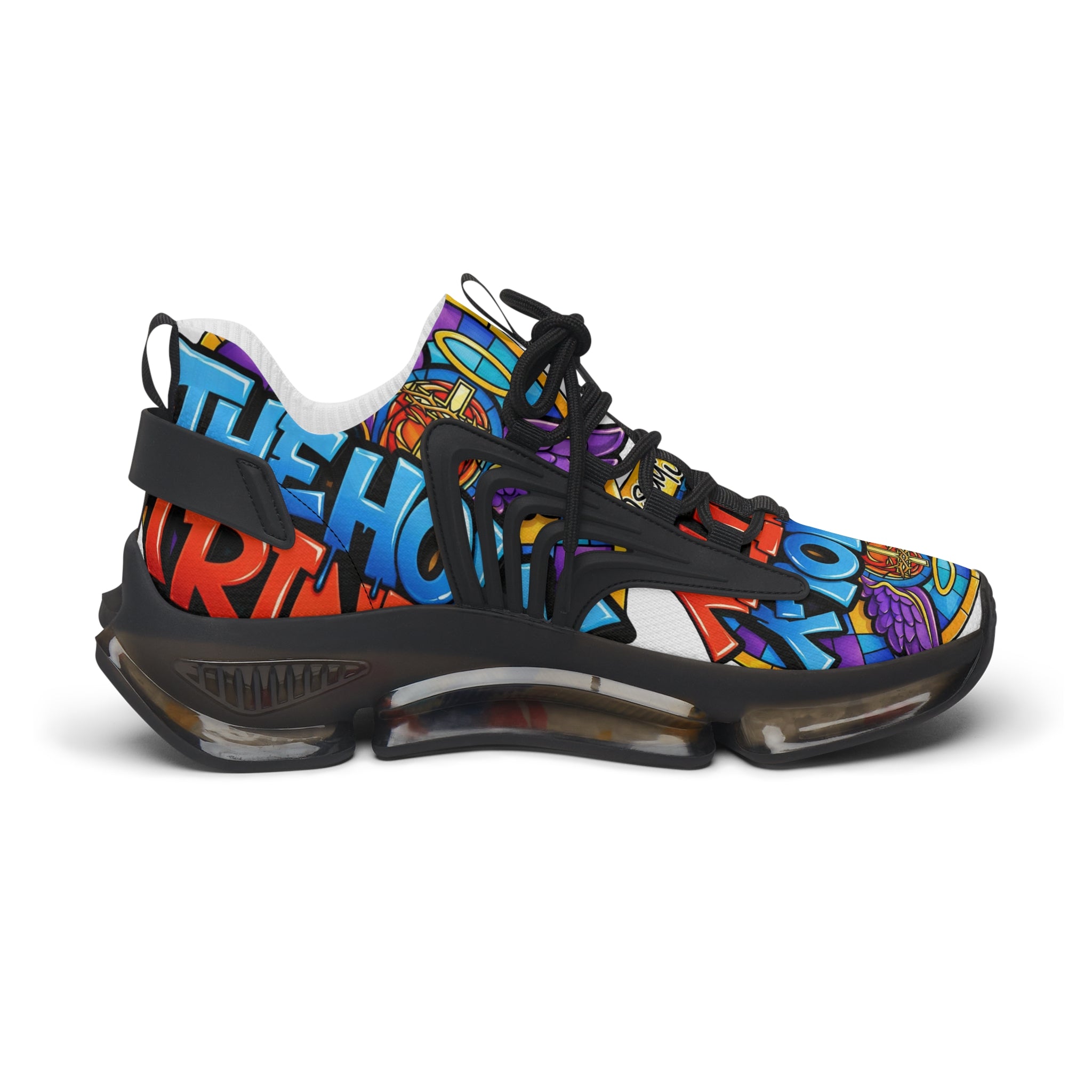 Men's Mesh Sneakers — Colorful Graffiti 'The Holy' Street Style