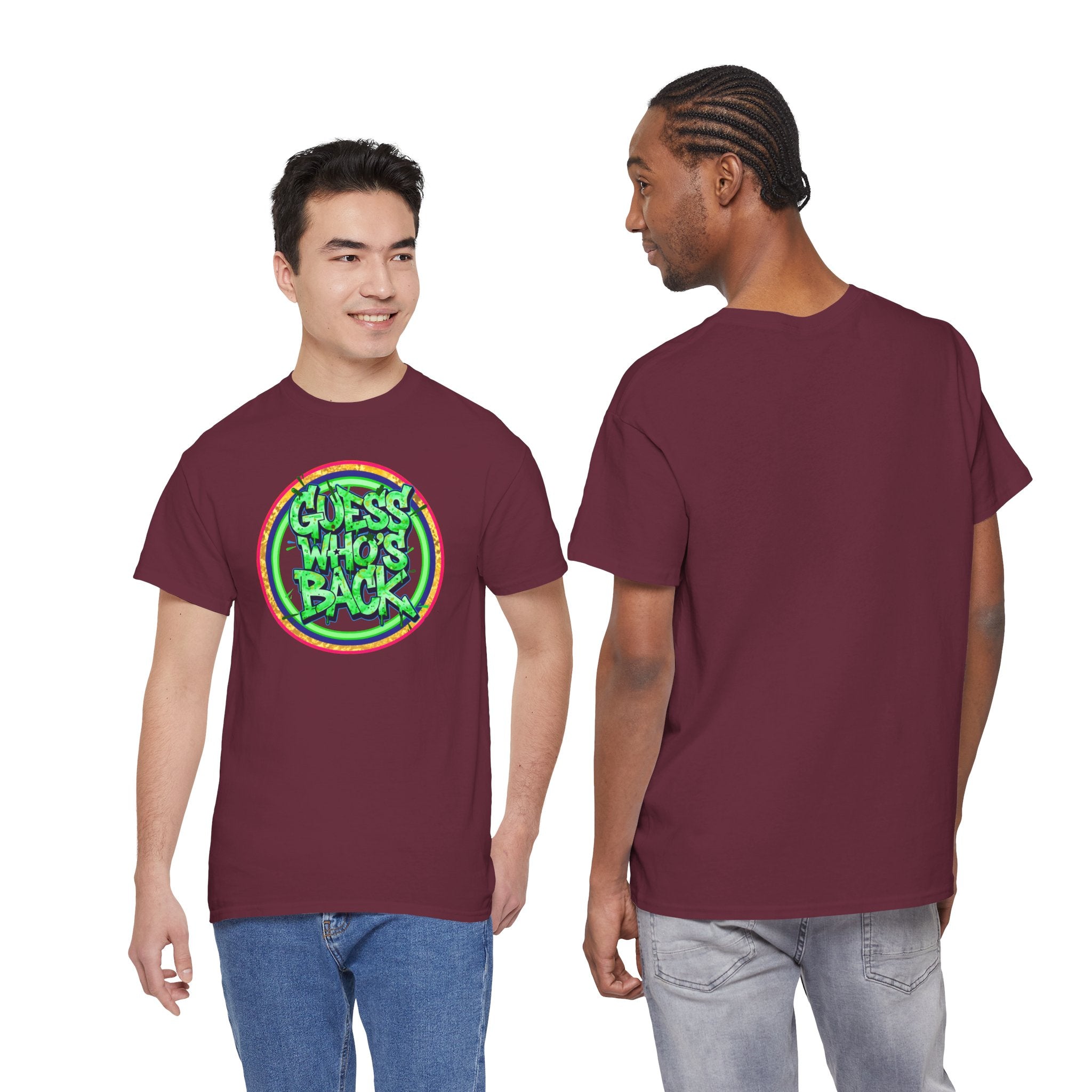 T-Shirt — "Guess Who's Back" Retro Graffiti Tee