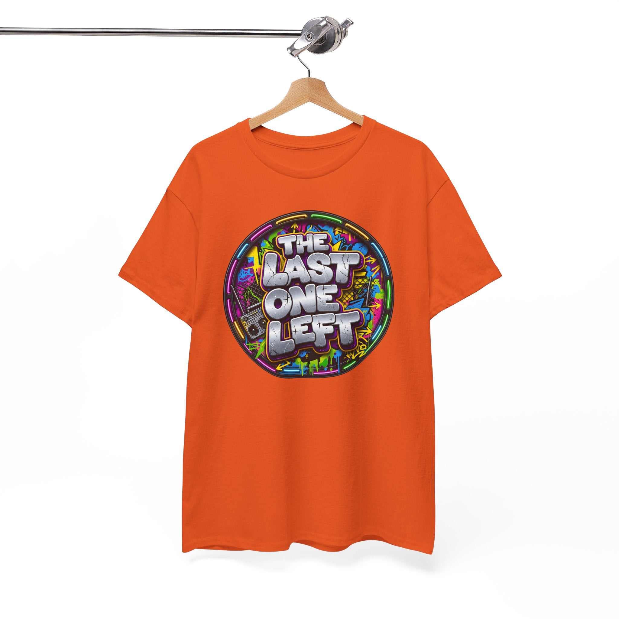 Graphic Tee - "The Last One Left" Colorful Retro Badge