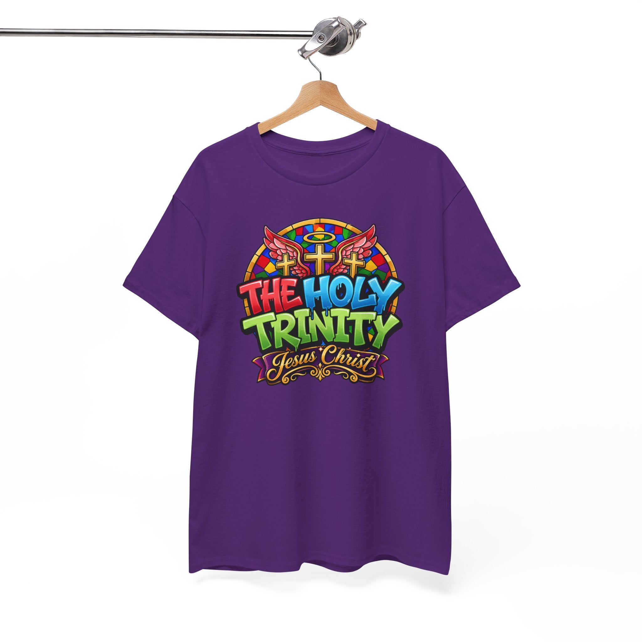 Holy Trinity Graphic Tee — 'The Holy Trinity Jesus Christ' Colorful Faith T-Shirt
