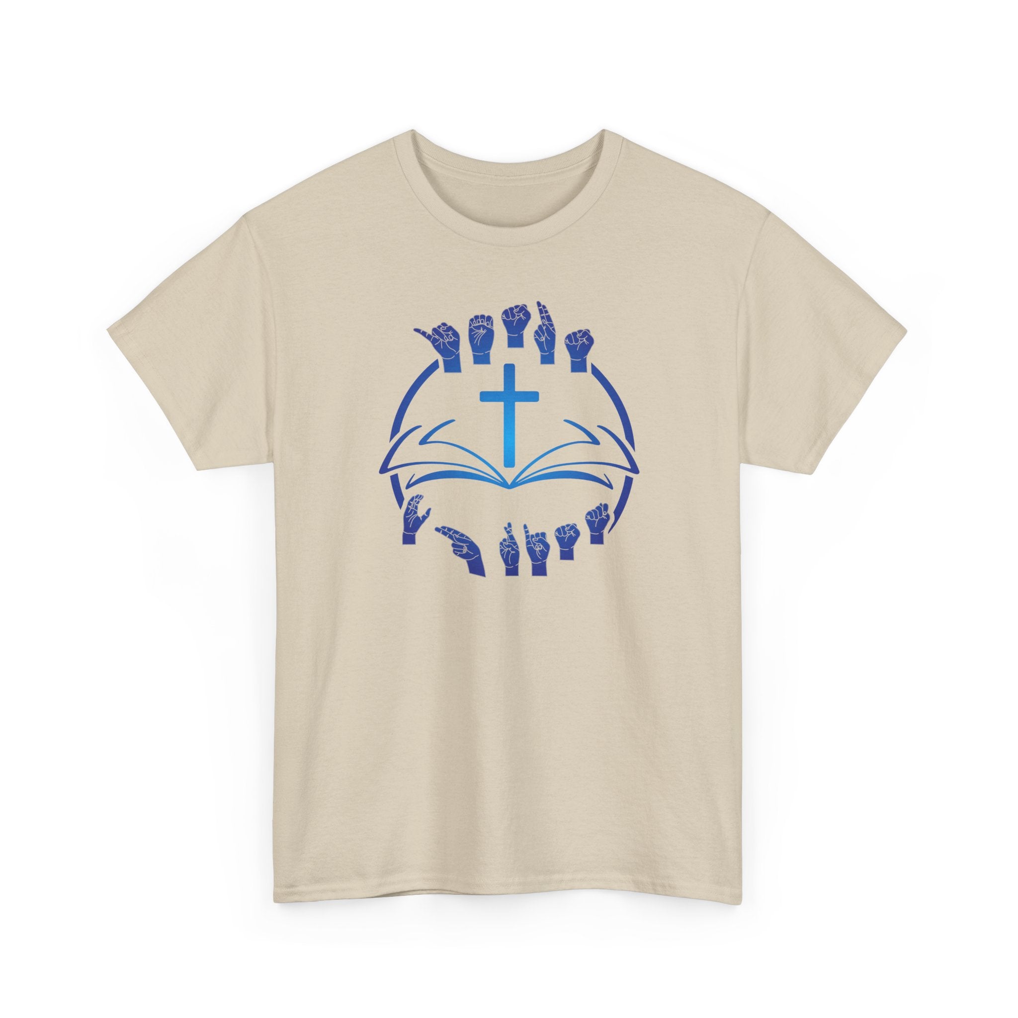"Christian Bible Cross Sign Language "T-Shirt — Faith Prayer Hands Tee