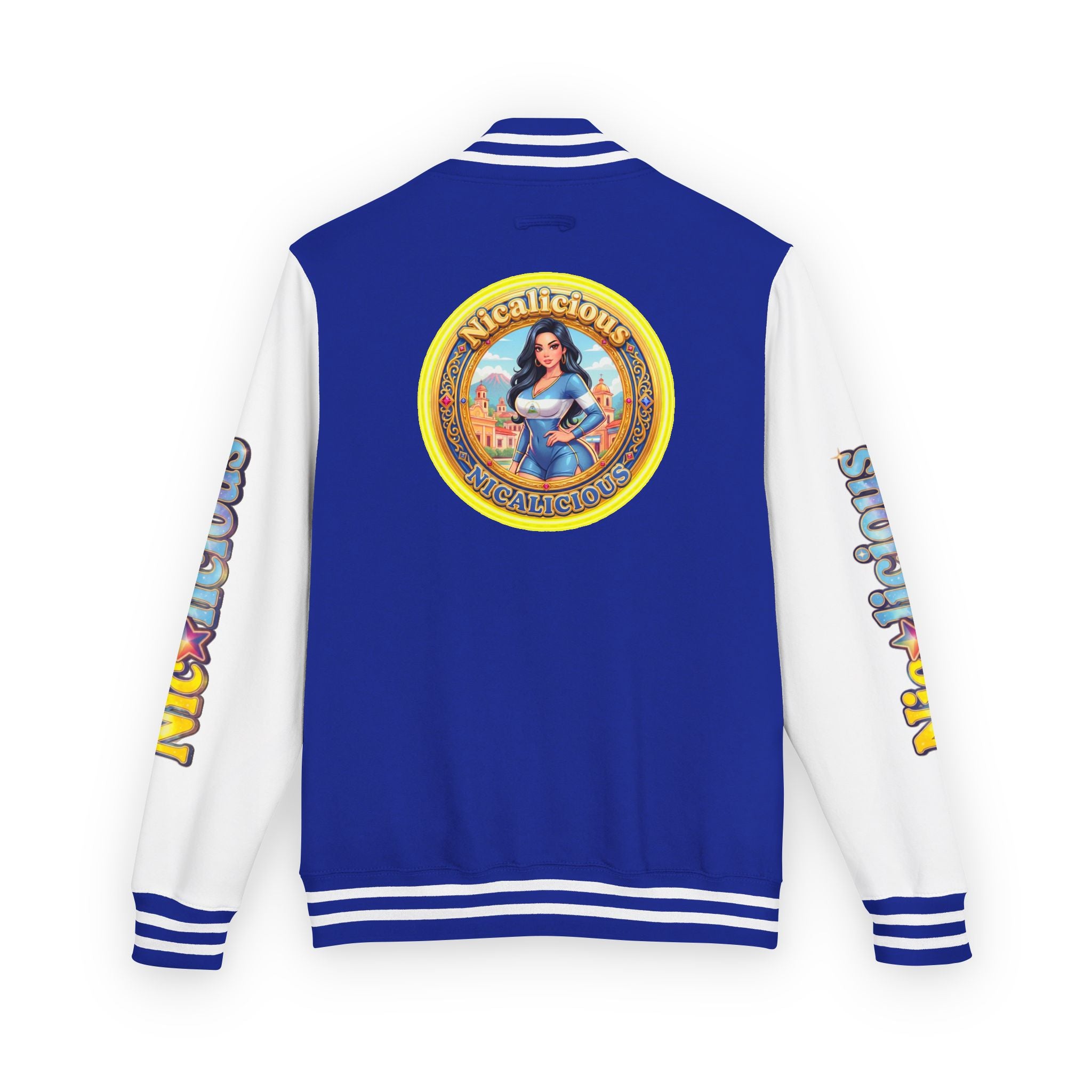 Letterman Jacket — 'Nicalicious' Retro Badge Varsity Jacket