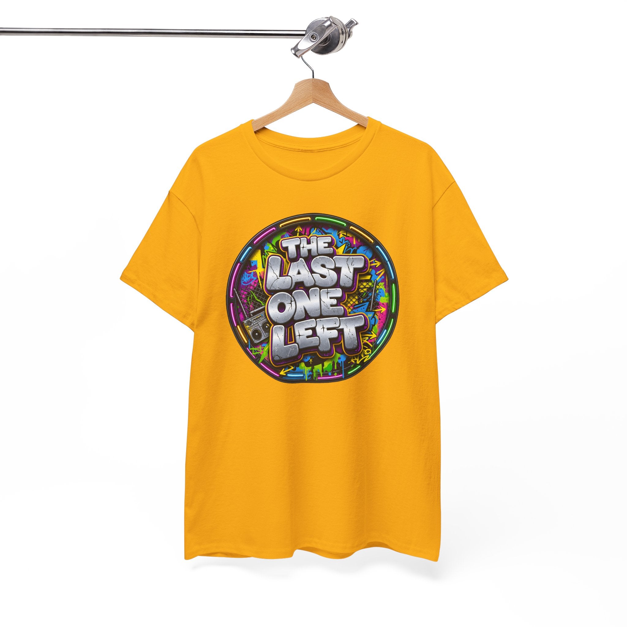 Graphic Tee - "The Last One Left" Colorful Retro Badge