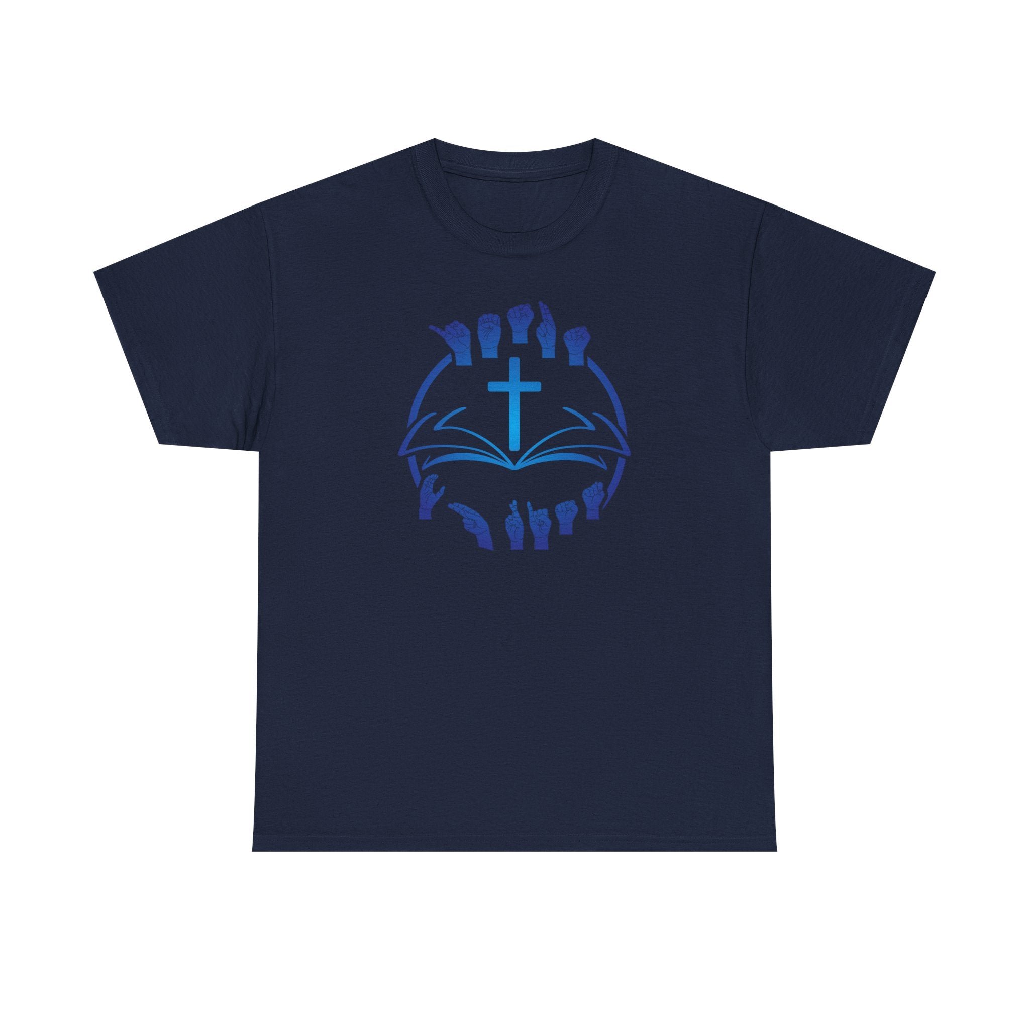 "Christian Bible Cross Sign Language "T-Shirt — Faith Prayer Hands Tee