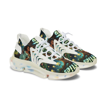 Women’s Mesh Sneakers — ’Fireflies’ Artistic Fairy Graphic Lightweight Running Shoes