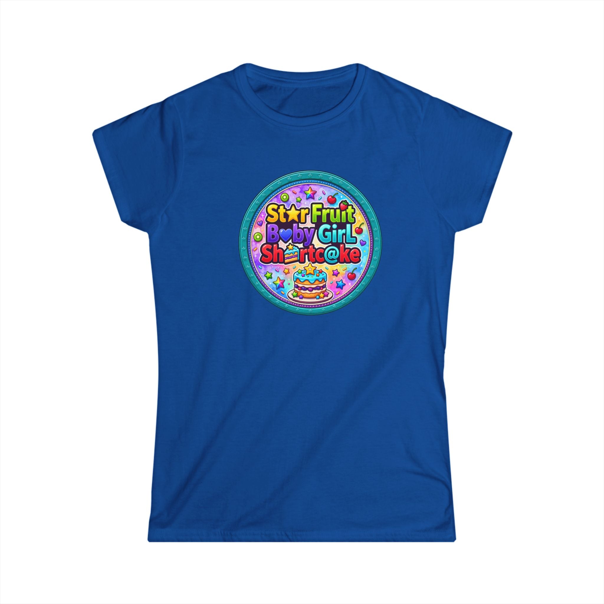 "Star Fruit Baby Girl Shortcake" Graphic Tee - Cute Pastel Dessert Shirt