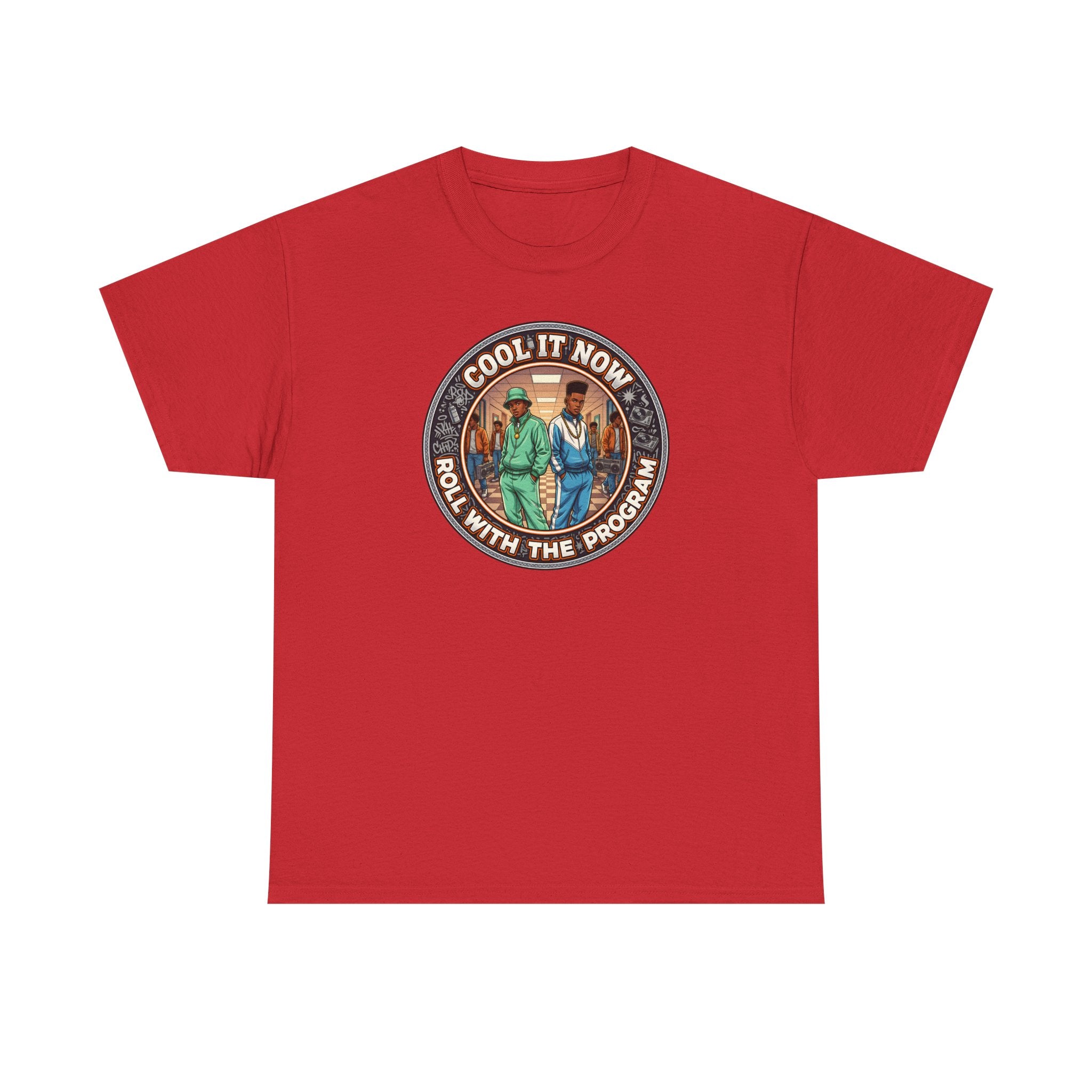 Cool It Now Tee — "Cool It Now Roll With The Program" Vintage Patch Graphic T-Shirt