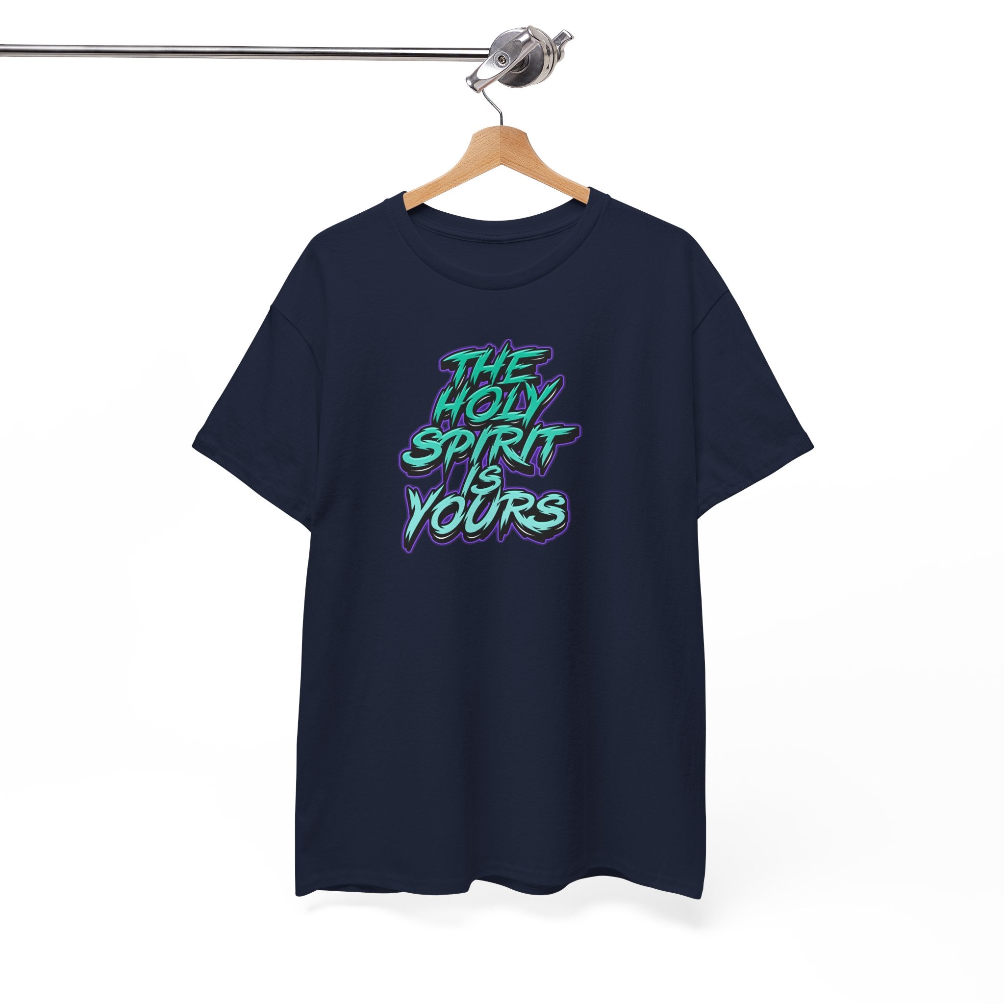T-Shirt — "The Holy Spirit Yours" Retro Script Faith Tee