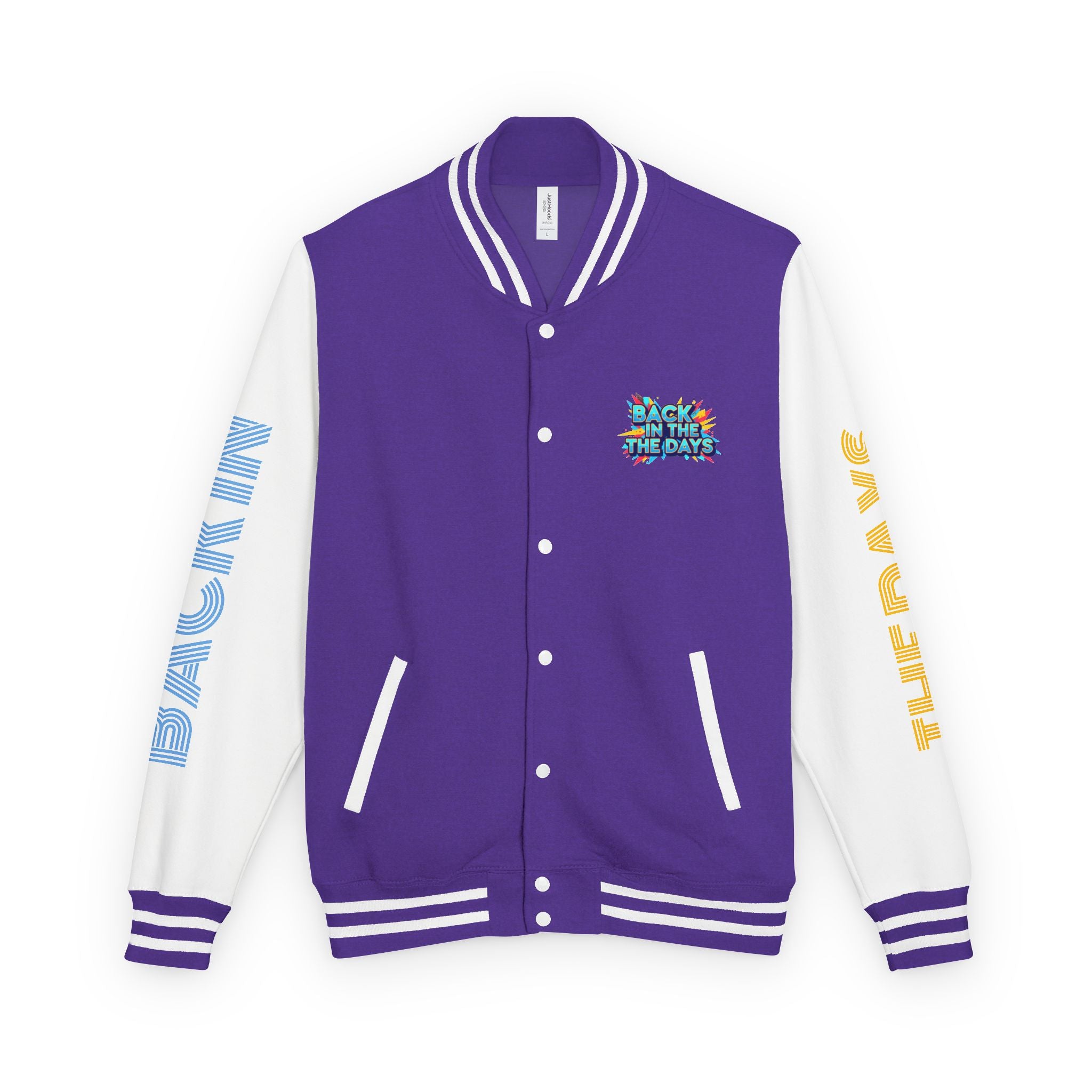 Letterman Jacket — "Back in the Days" Retro Graphic Bomber