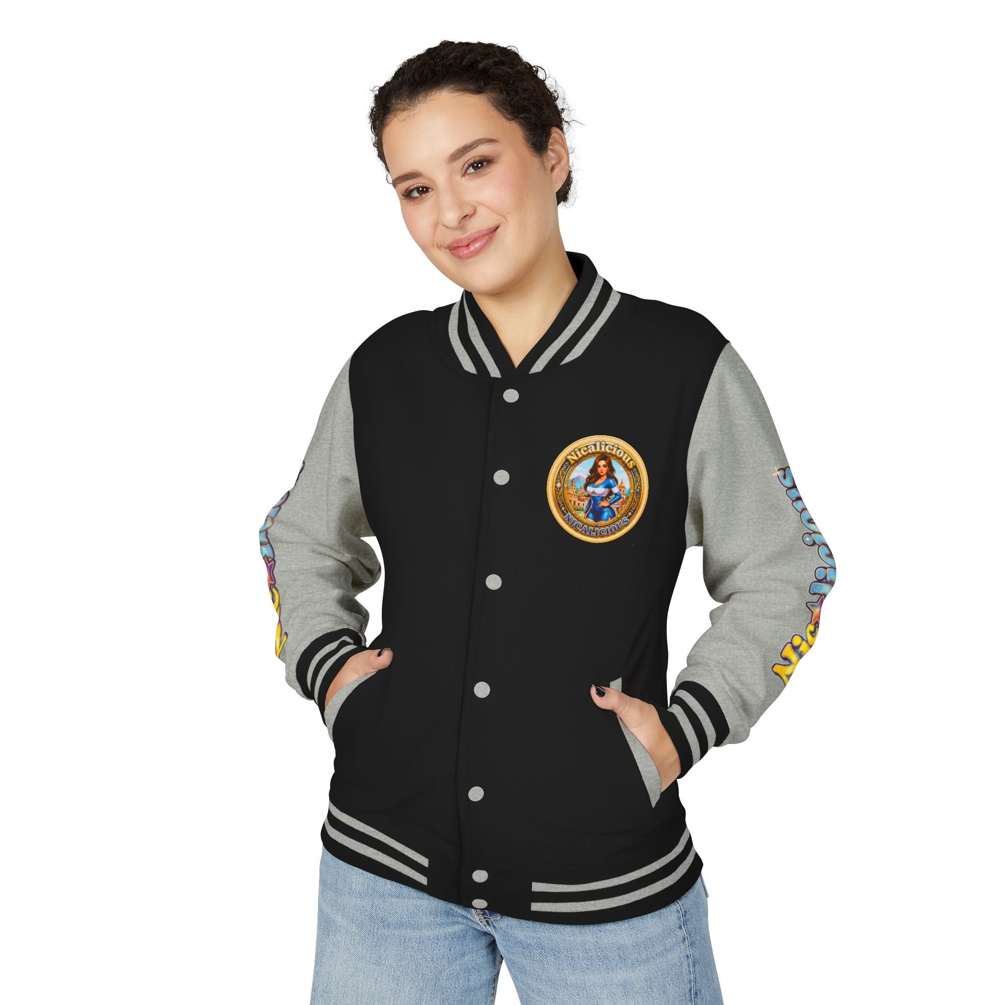 Letterman Jacket — 'Nicalicious' Retro Varsity Bomber