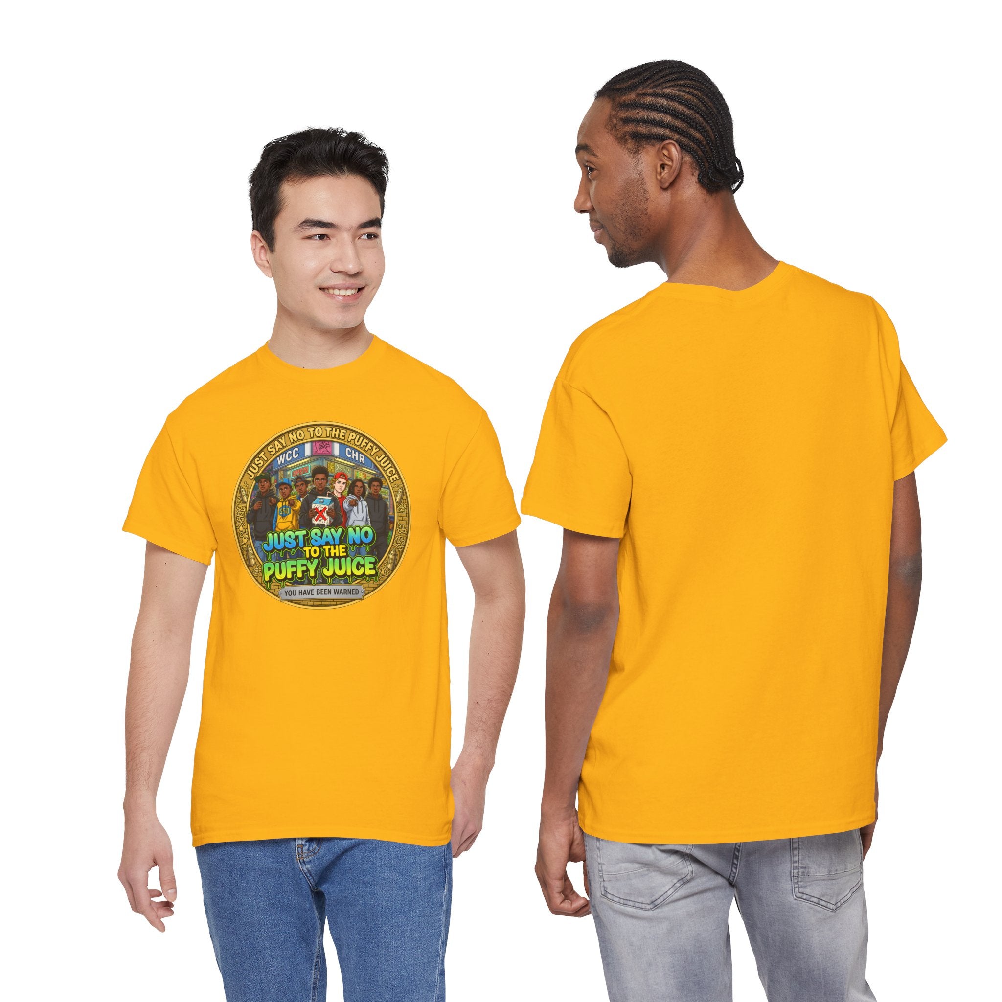 T-Shirt — "Just Say No to the Puffy Juice" Retro Anti-Vape Graphic Tee