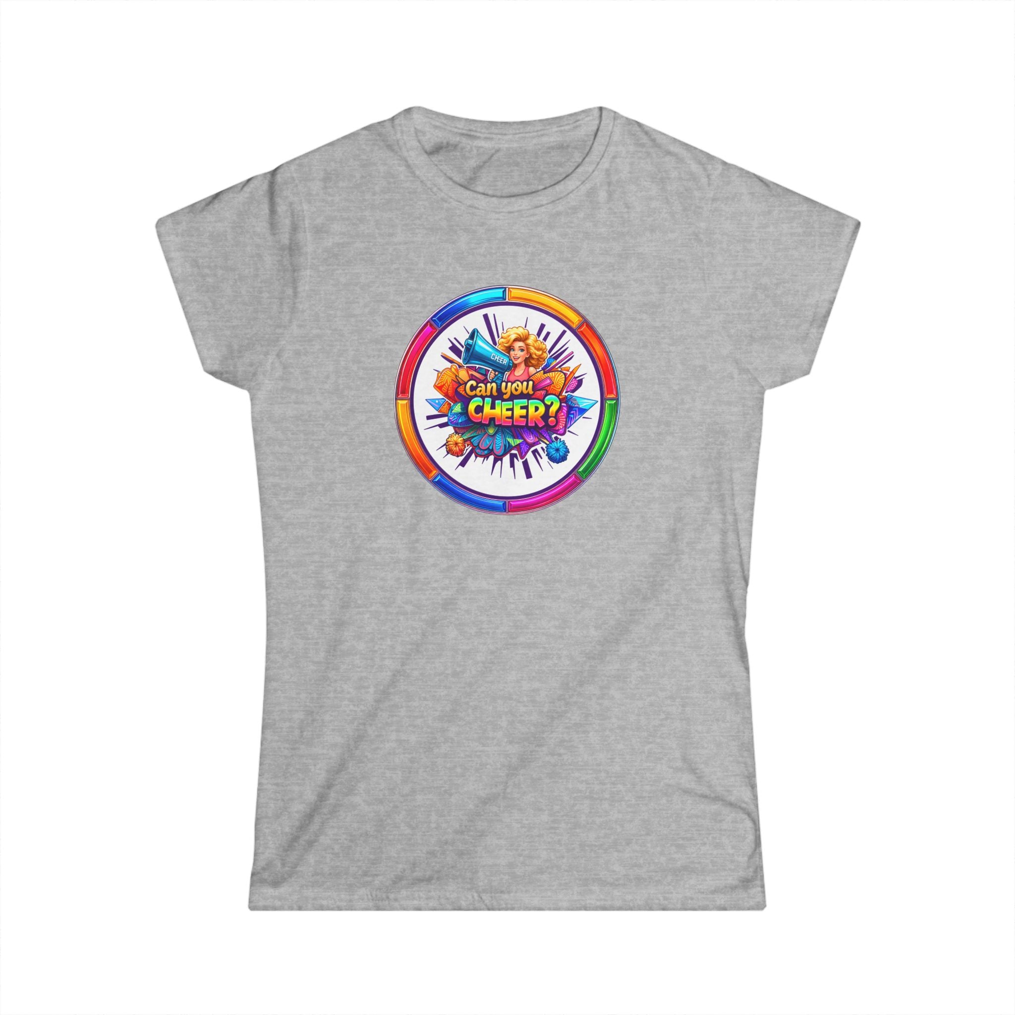 "Can You  Cheer "Women’s Graphic Tee — Colorful Cheerleading Spirit Shirt