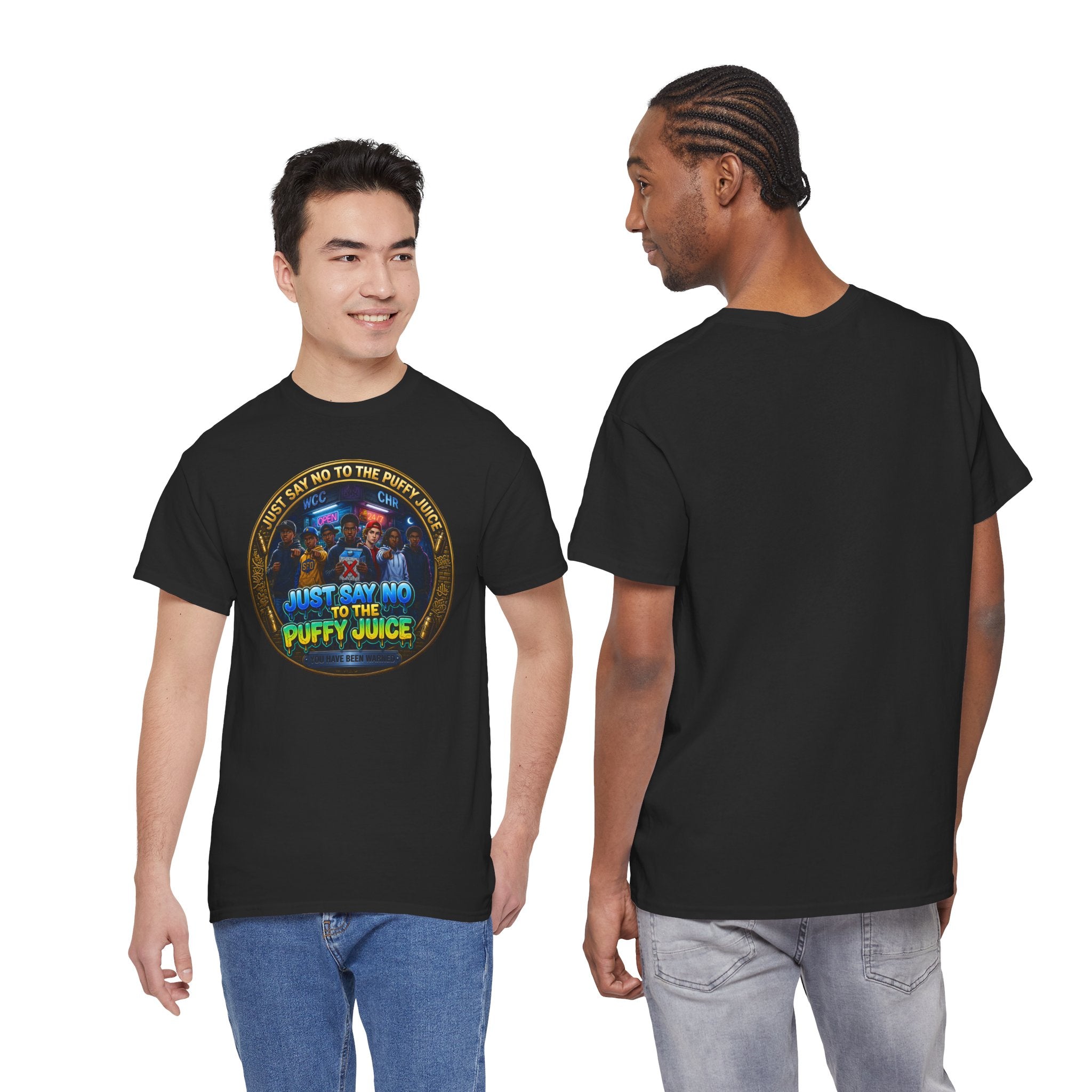 "Just Say No to the Puffy Juice "Tee – Anti-Party Vintage Graphic T-Shirt