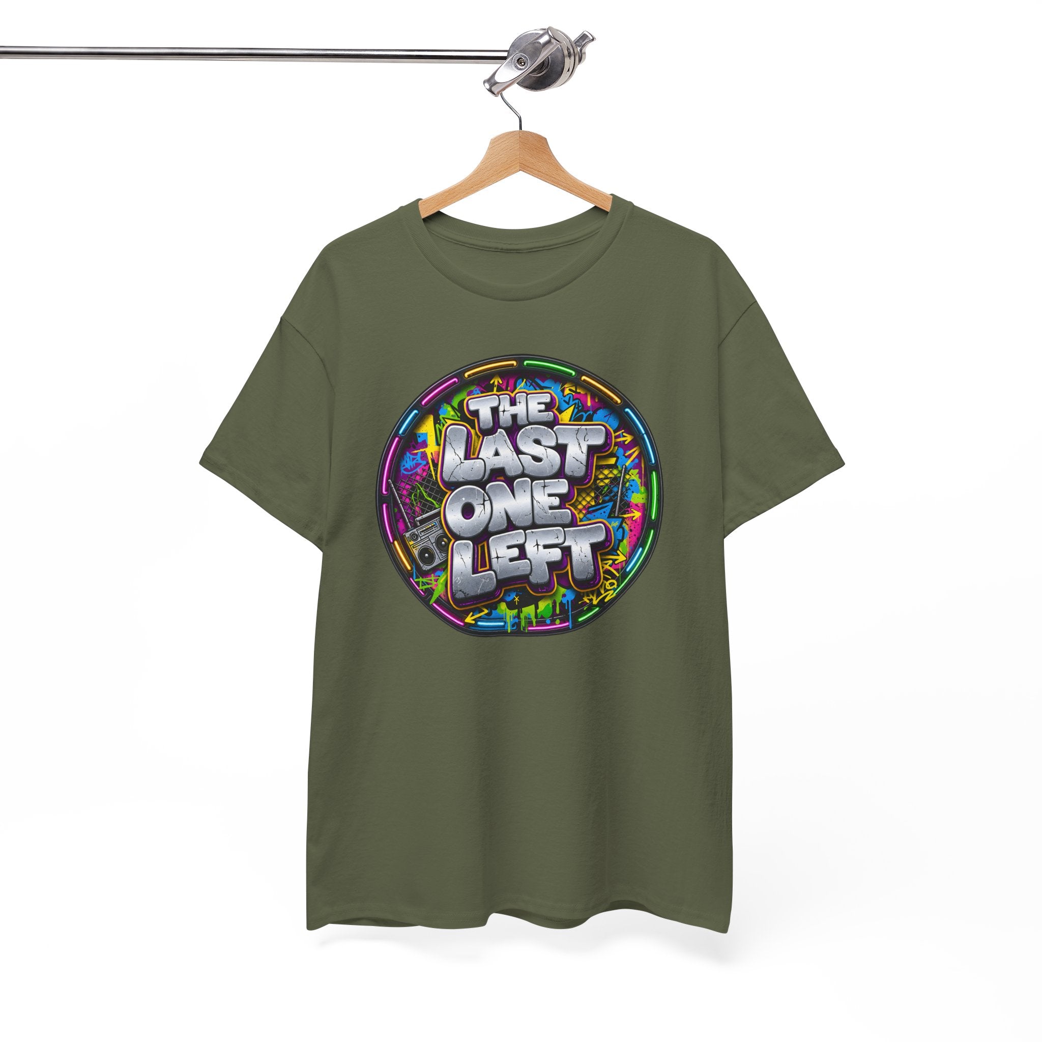 Graphic Tee - "The Last One Left" Colorful Retro Badge