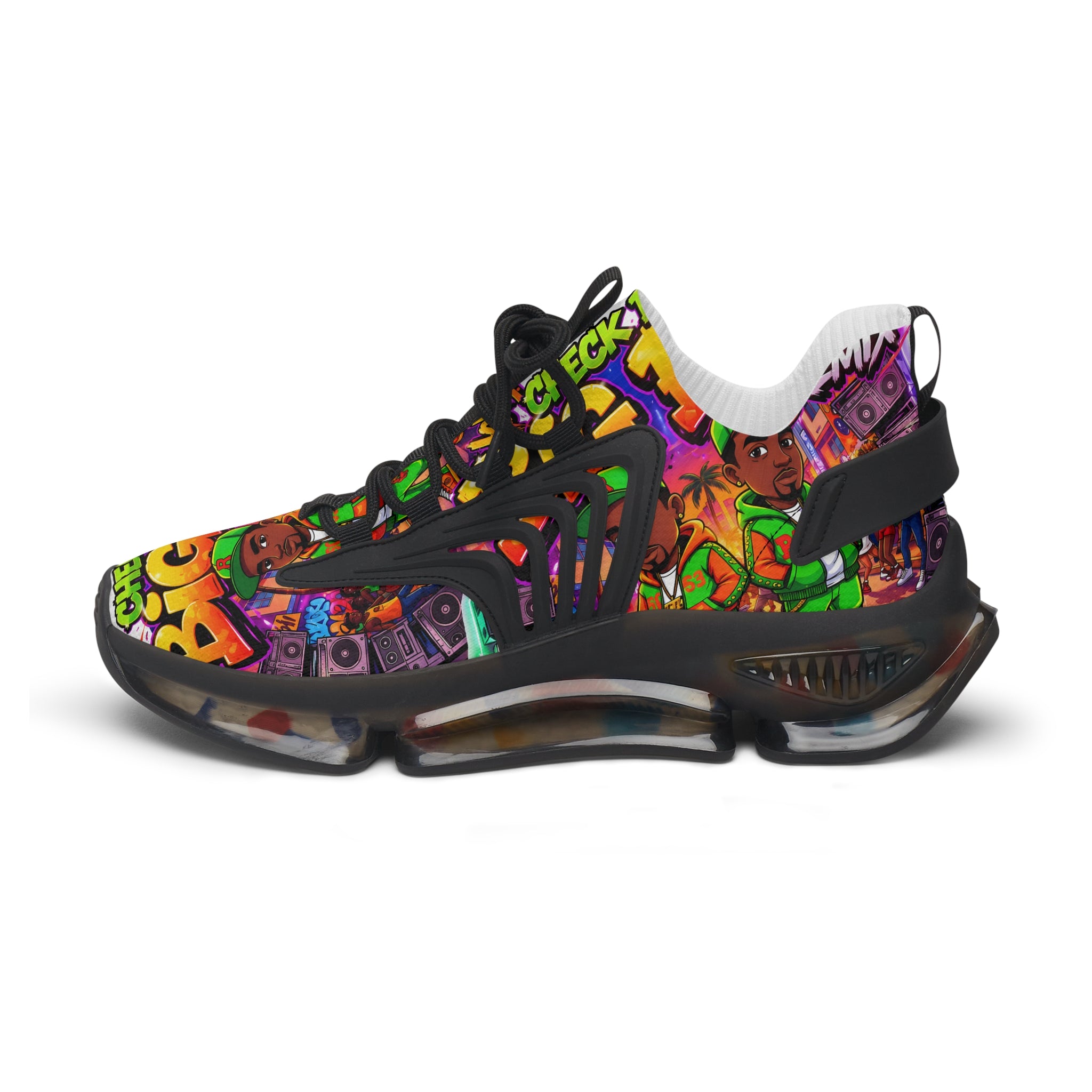 Mesh Sneakers — Colorful Graffiti Pop Art Design