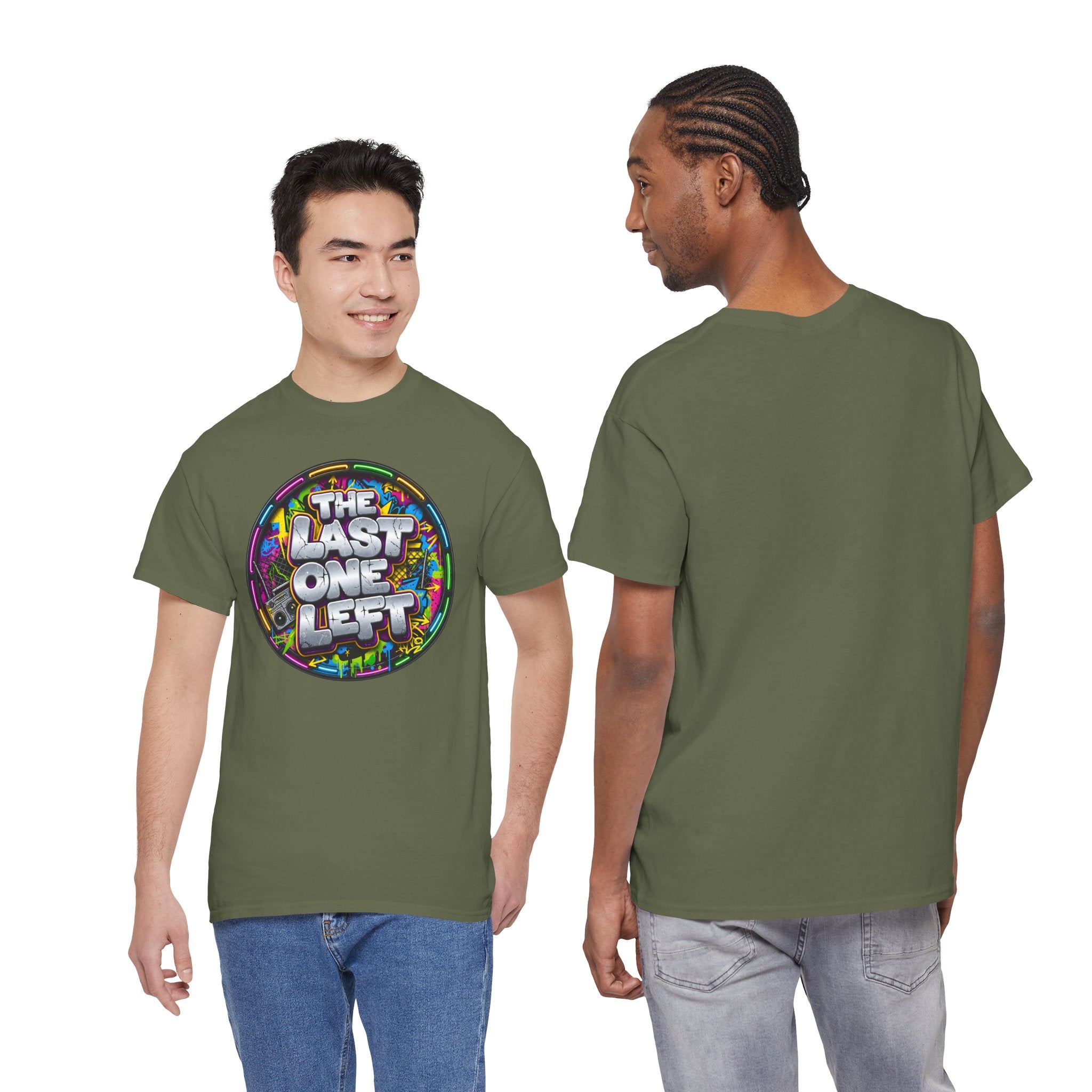 Graphic Tee - "The Last One Left" Colorful Retro Badge