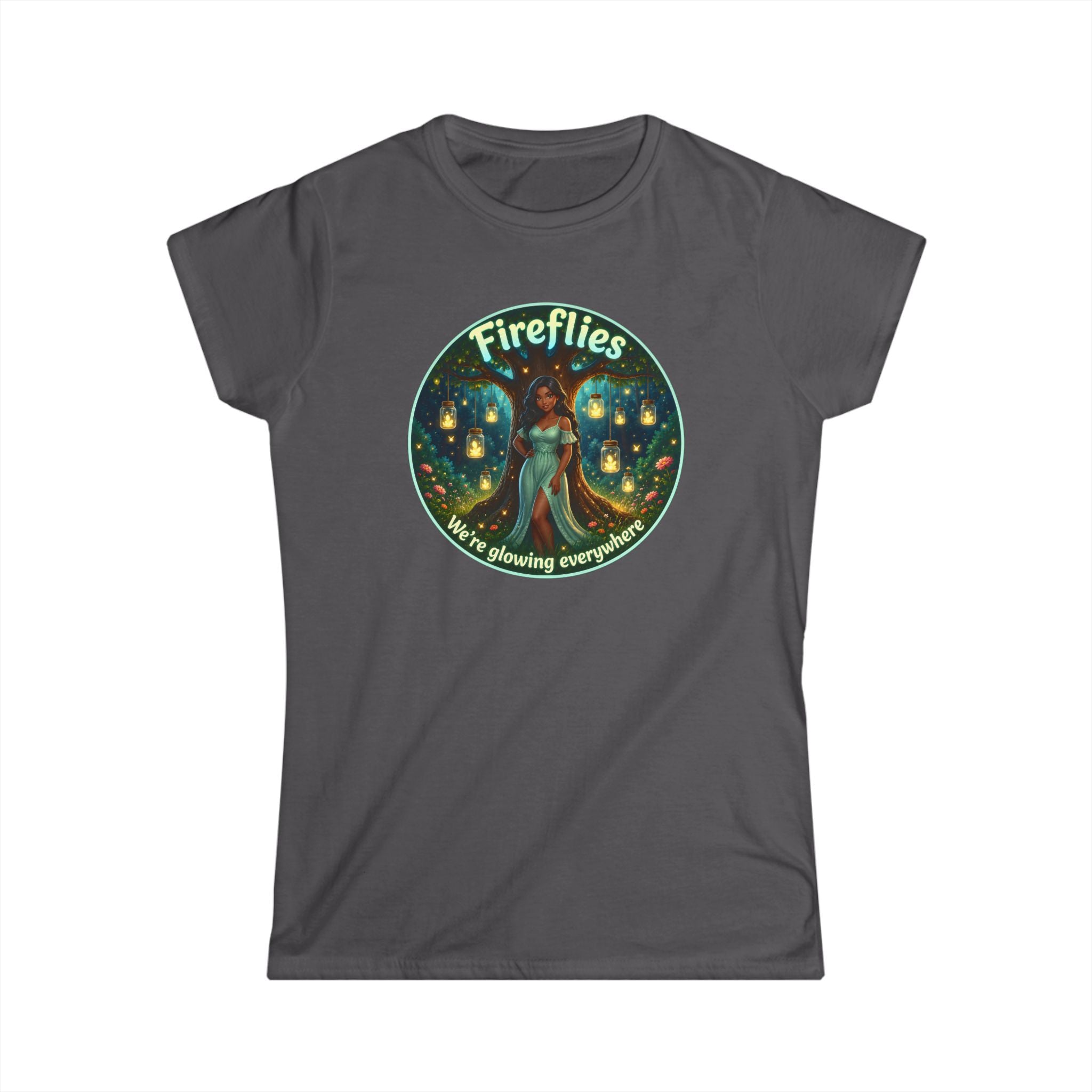 Fireflies Graphic Tee — "Fireflies" Nature Glow Women's T-Shirt