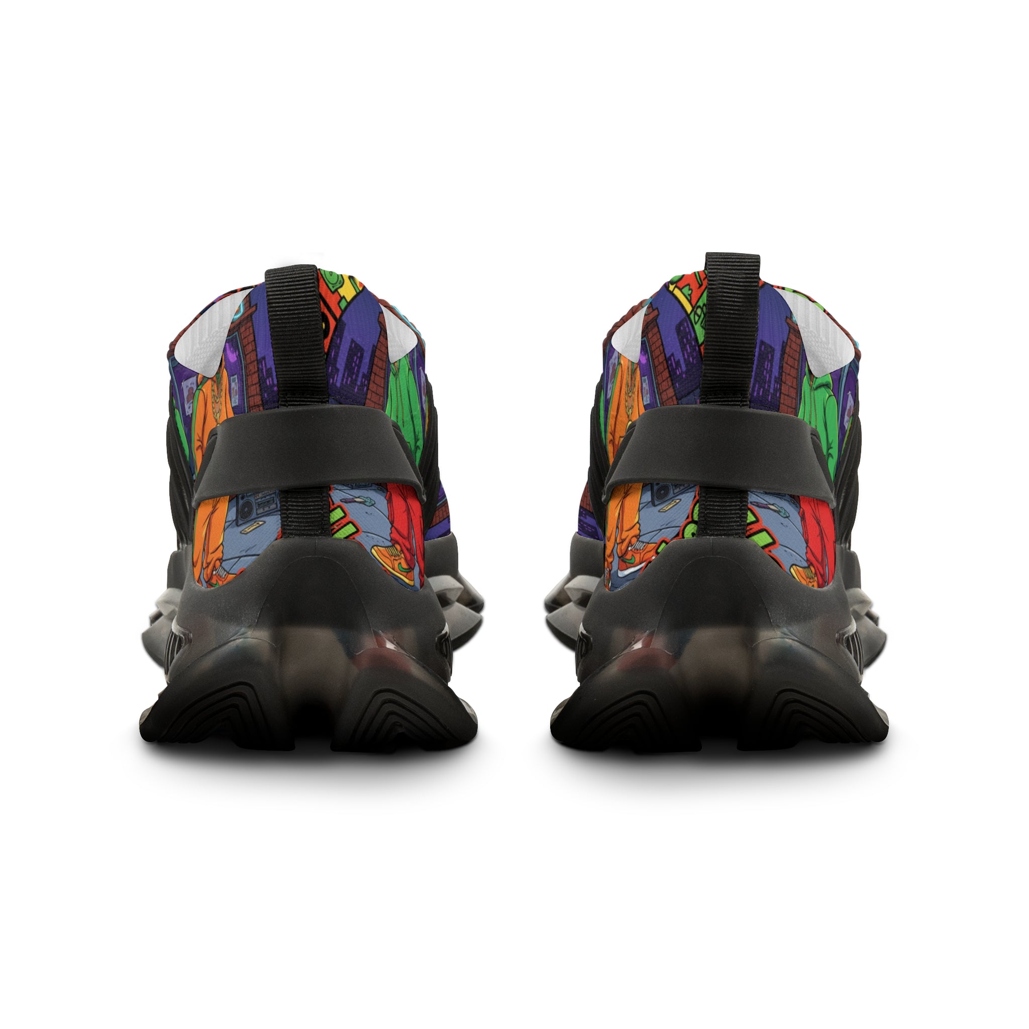 Mesh Sneakers — "I'm Waiting For The Re-Up"Urban Retro Street Art Print Men’s Athletic Shoes