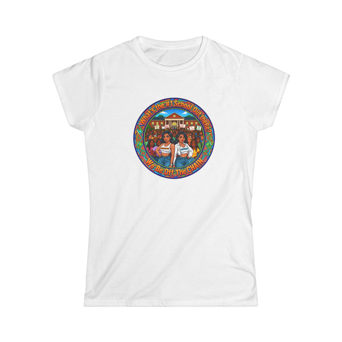 Women's Tee — Vintage Camper Sisters Graphic "What's The#1 School Out There"