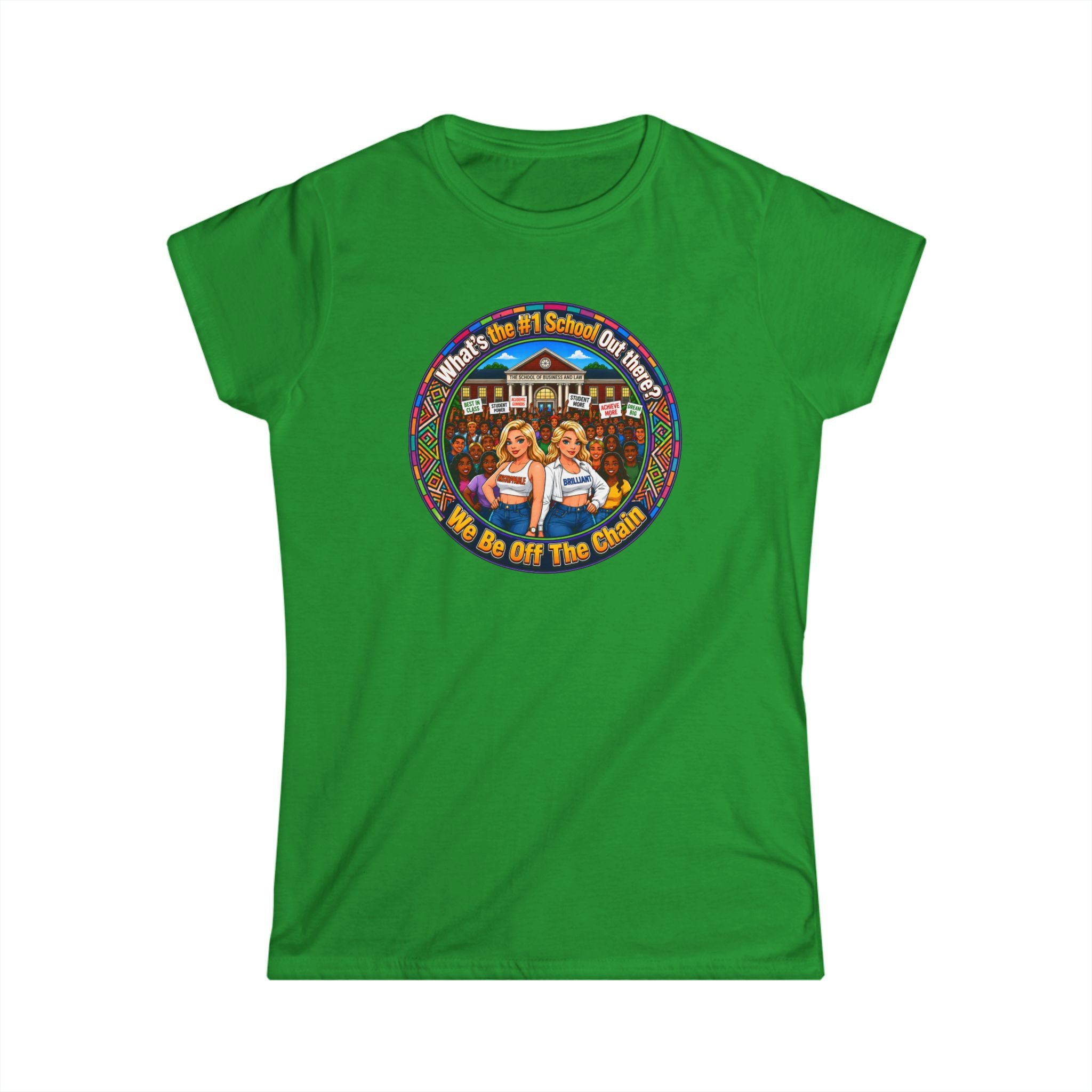Vintage Cheerleader T‑Shirt - "Whats the #1 School Out There" Retro Campus Tee