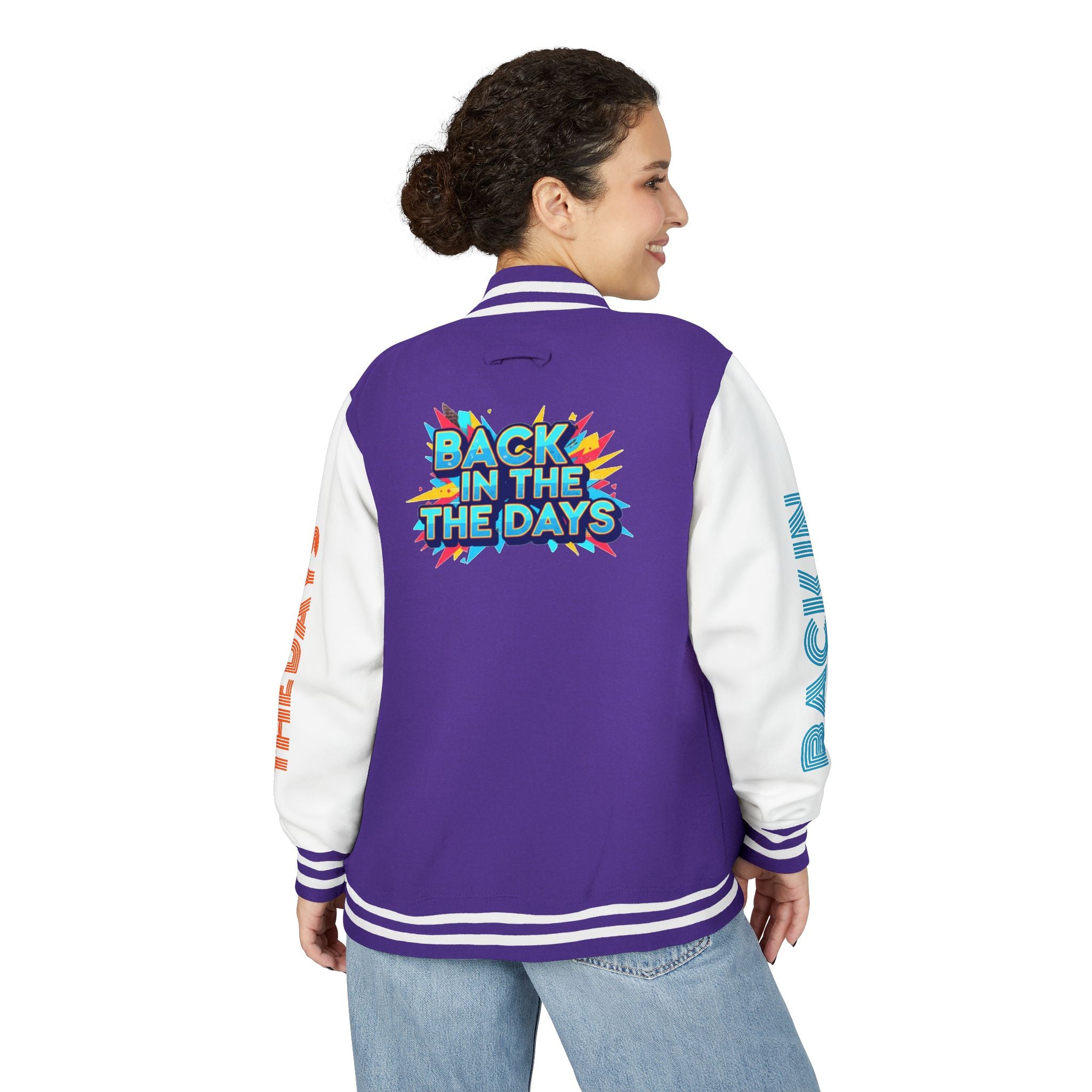 Letterman Jacket — "Back in the Days" Retro Graphic Bomber