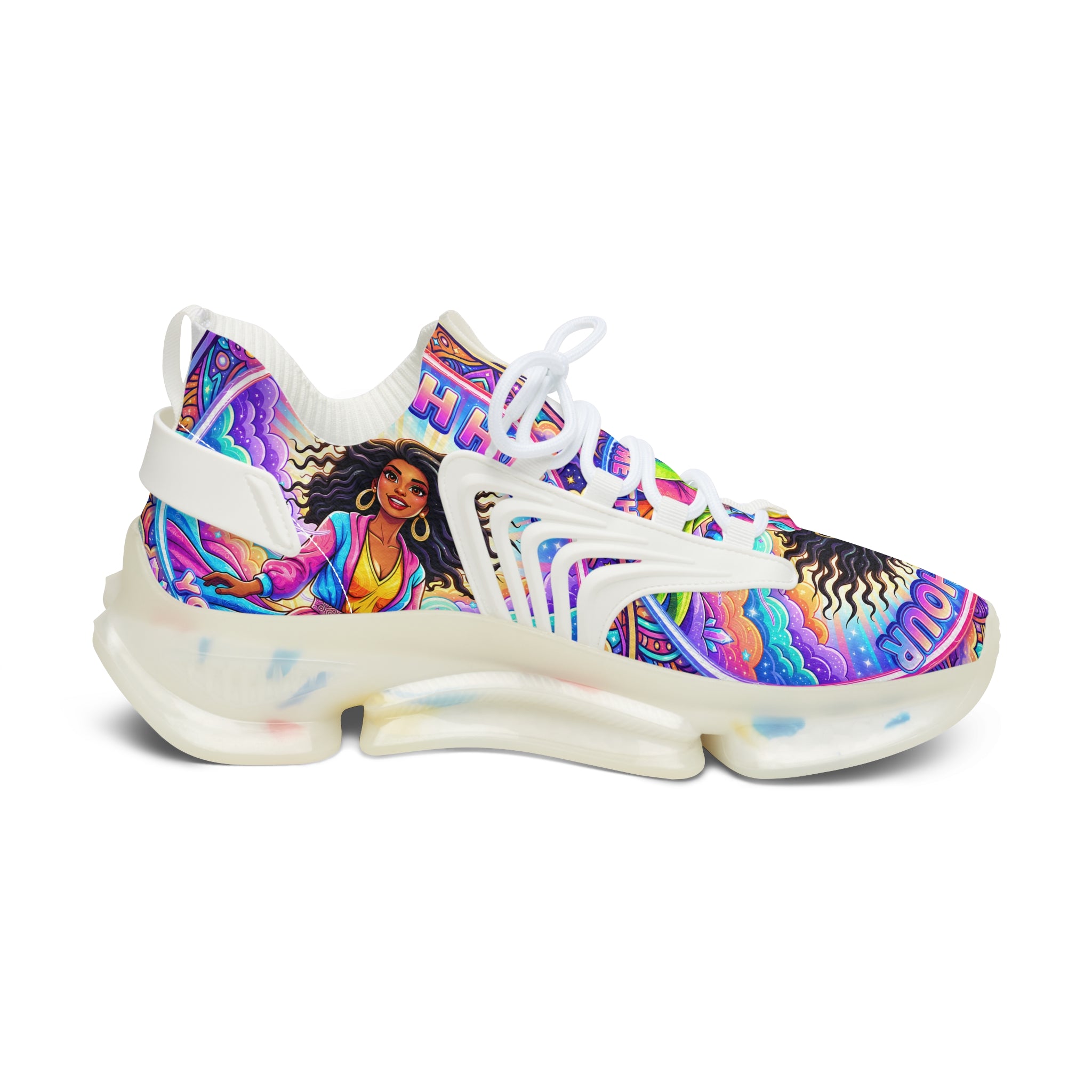 Women's Mesh Sneakers — Colorful Boho Goddess Athletic Shoes