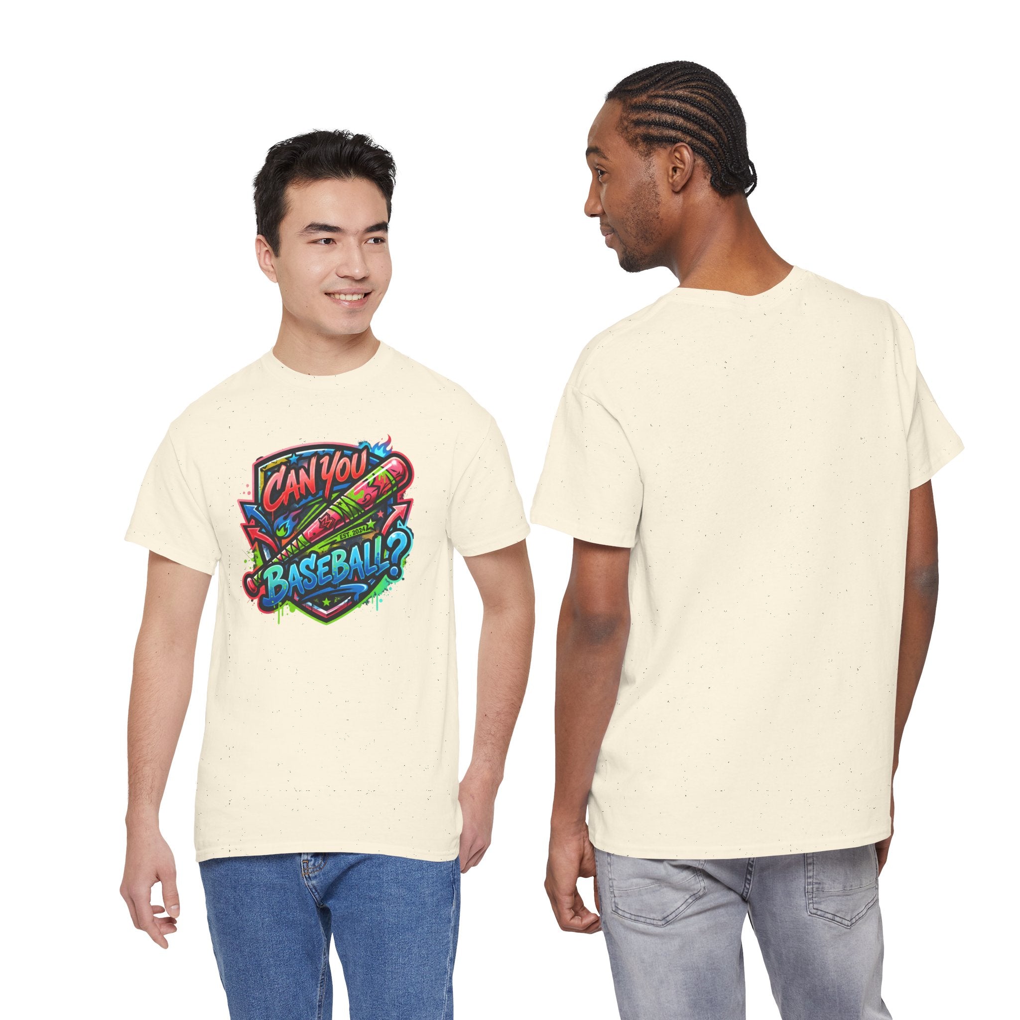 Can You Baseball? T-Shirt — Colorful Retro Baseball Graphic Tee