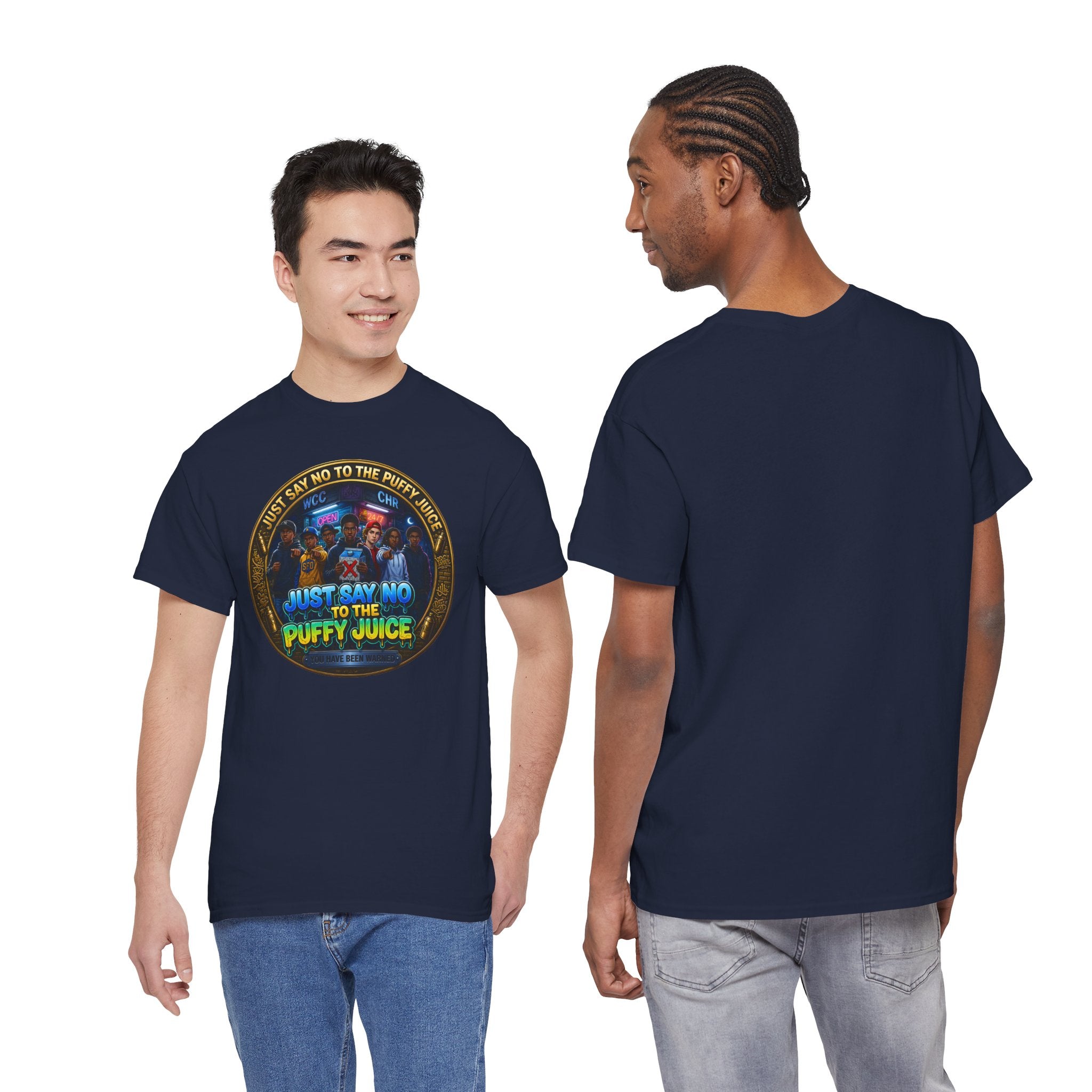 "Just Say No to the Puffy Juice "Tee – Anti-Party Vintage Graphic T-Shirt