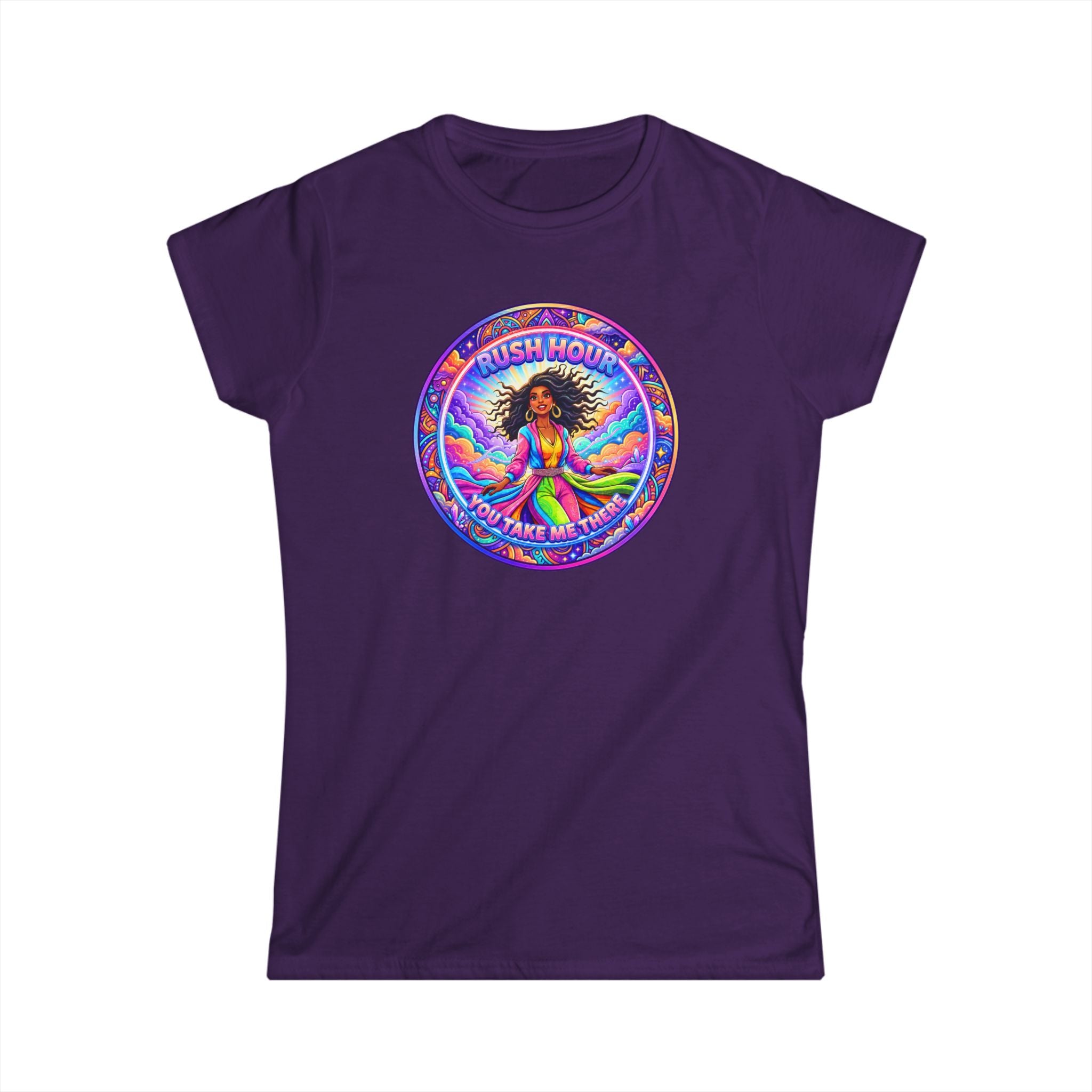 Women's Tee — 'Rush Hour' Retro Graphic Shirt