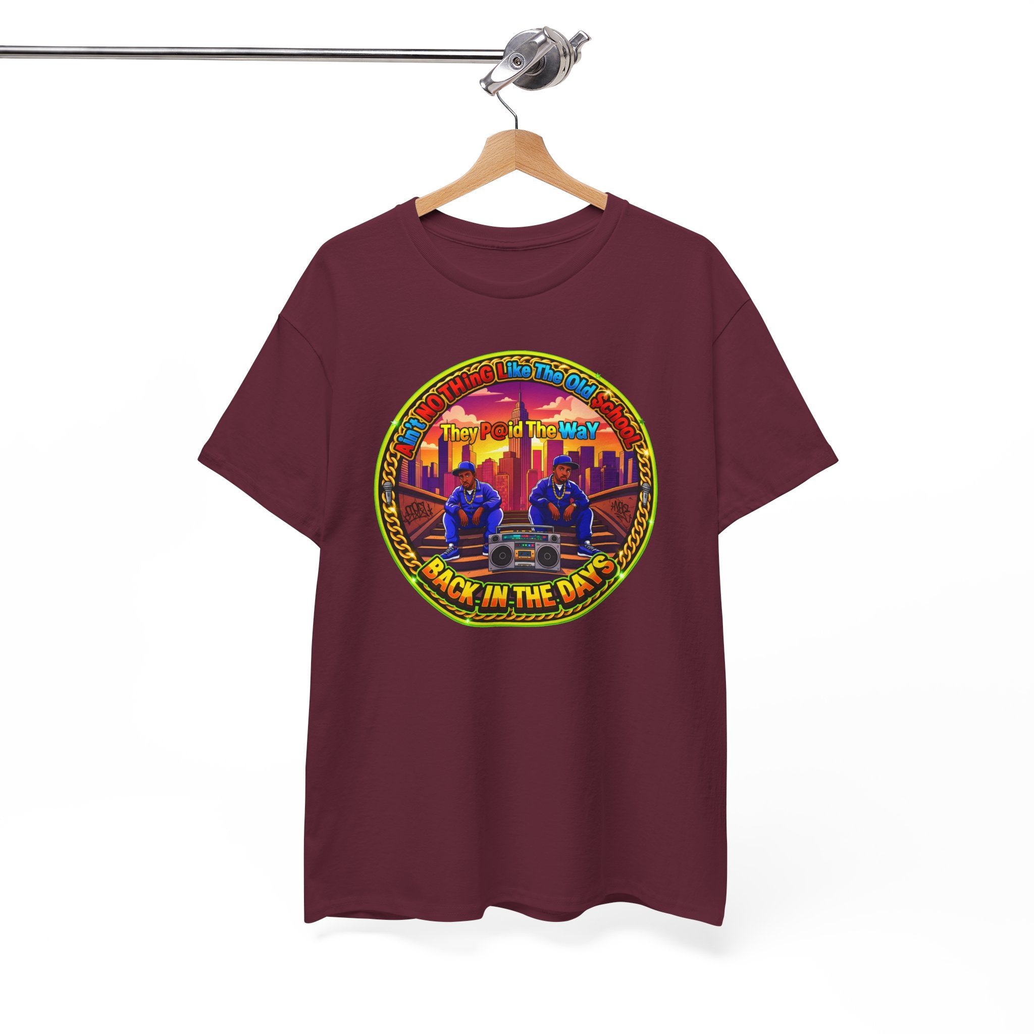 T-Shirt — Retro Sunset 'Aint No Thing Like The Old School' Graphic Tee