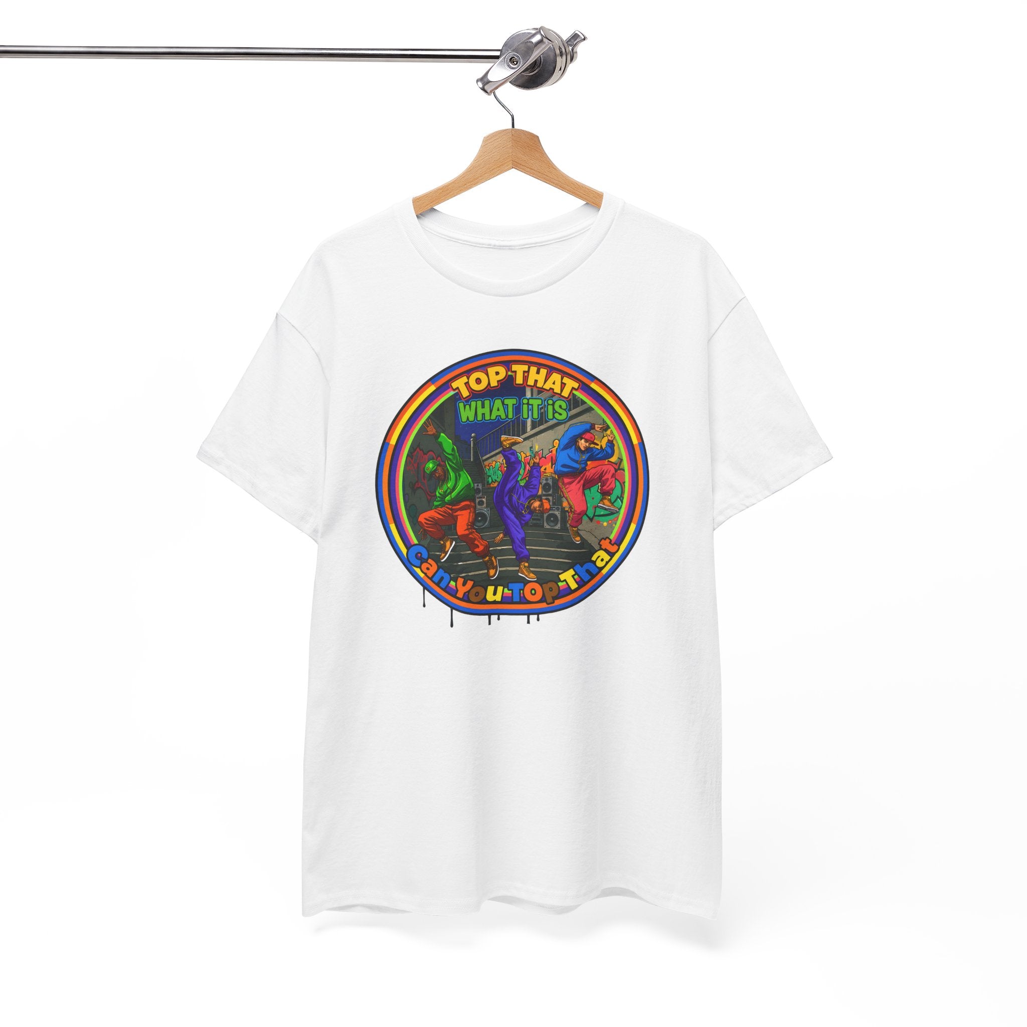 Retro  Tee — "Top That What It Is" Graphic Cotton Shirt