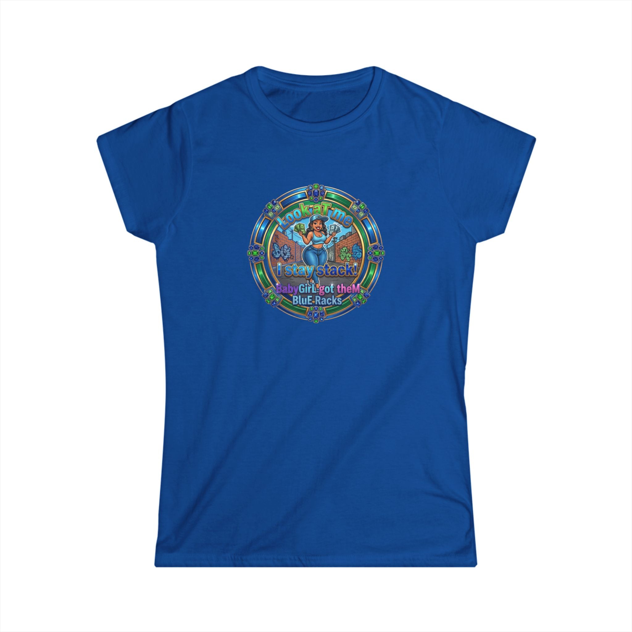 Women's Tshirt "Look at me I Stay Stack! " Retro Surf Graphic