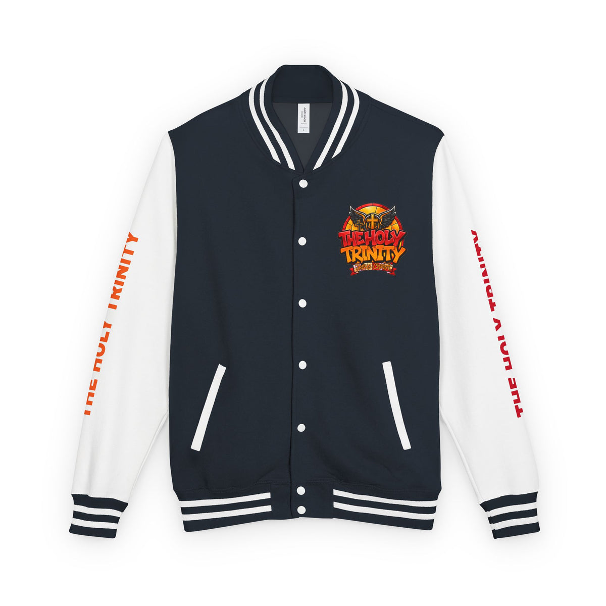 Letterman Jacket — "The Holy Trinity "Graphic Varsity Jacket
