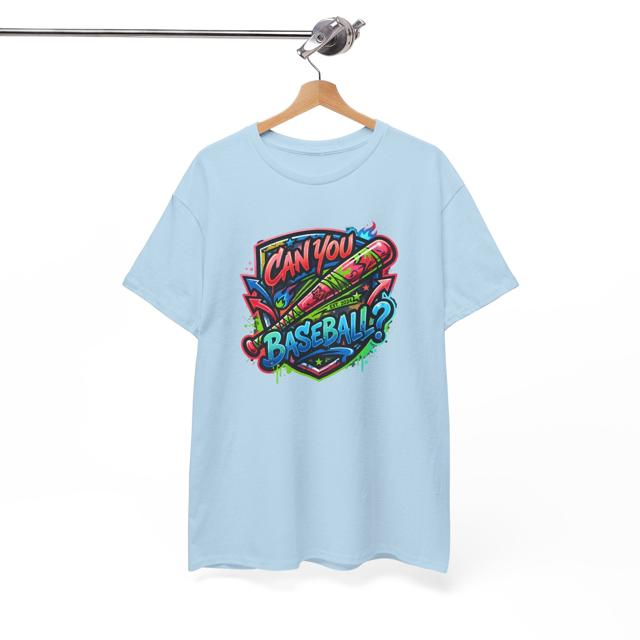 Can You Baseball? T-Shirt — Colorful Retro Baseball Graphic Tee