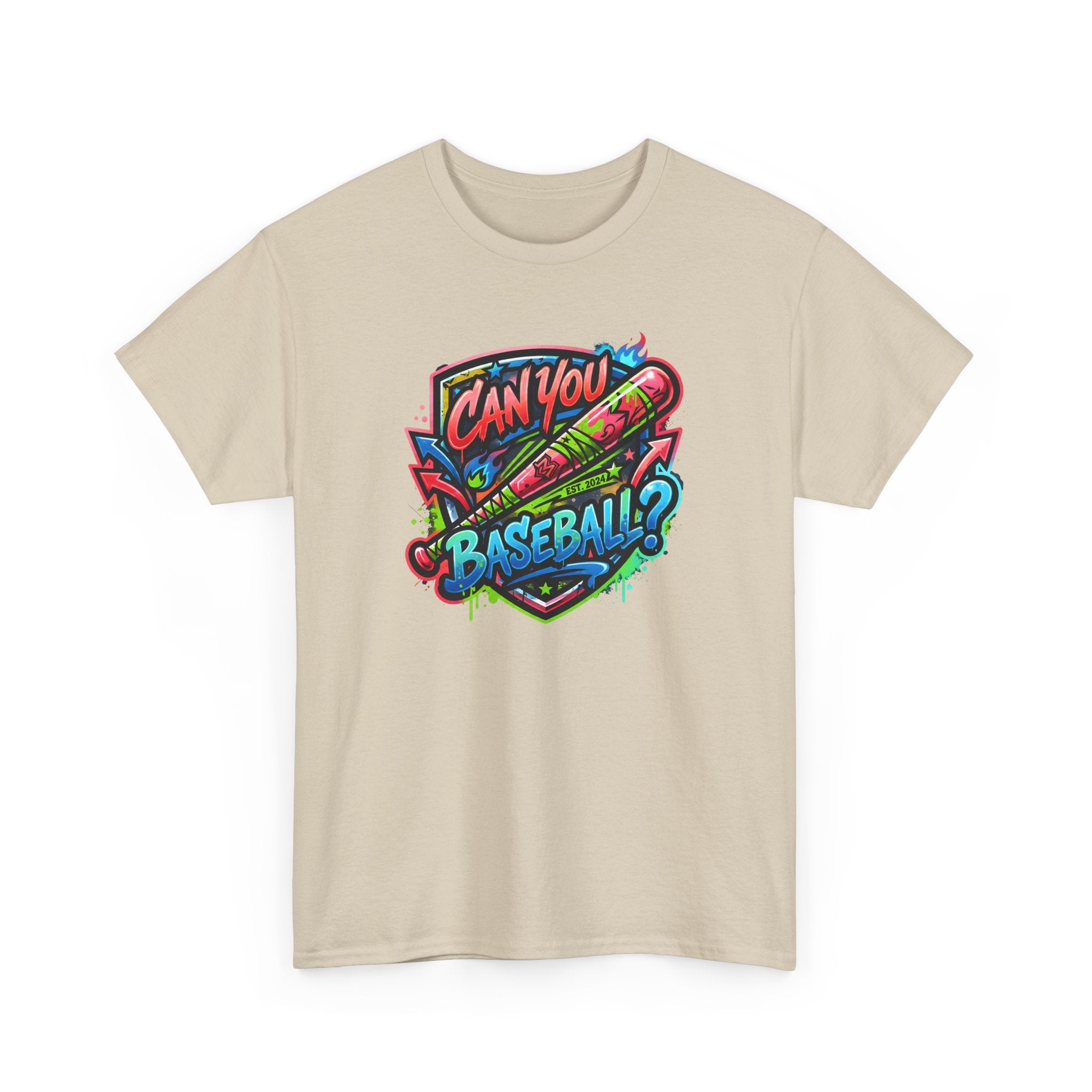 Can You Baseball? T-Shirt — Colorful Retro Baseball Graphic Tee