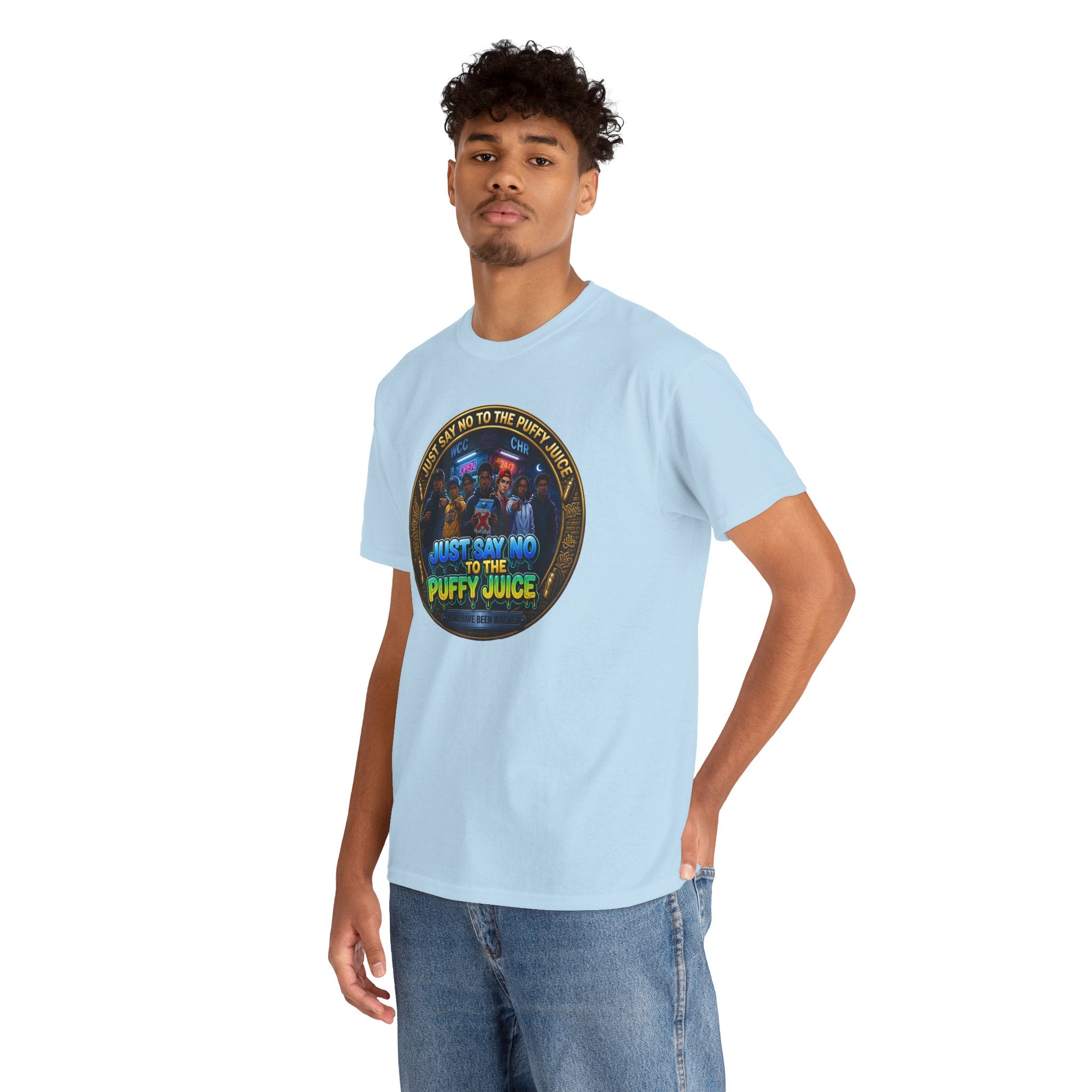 "Just Say No to the Puffy Juice "Tee – Anti-Party Vintage Graphic T-Shirt