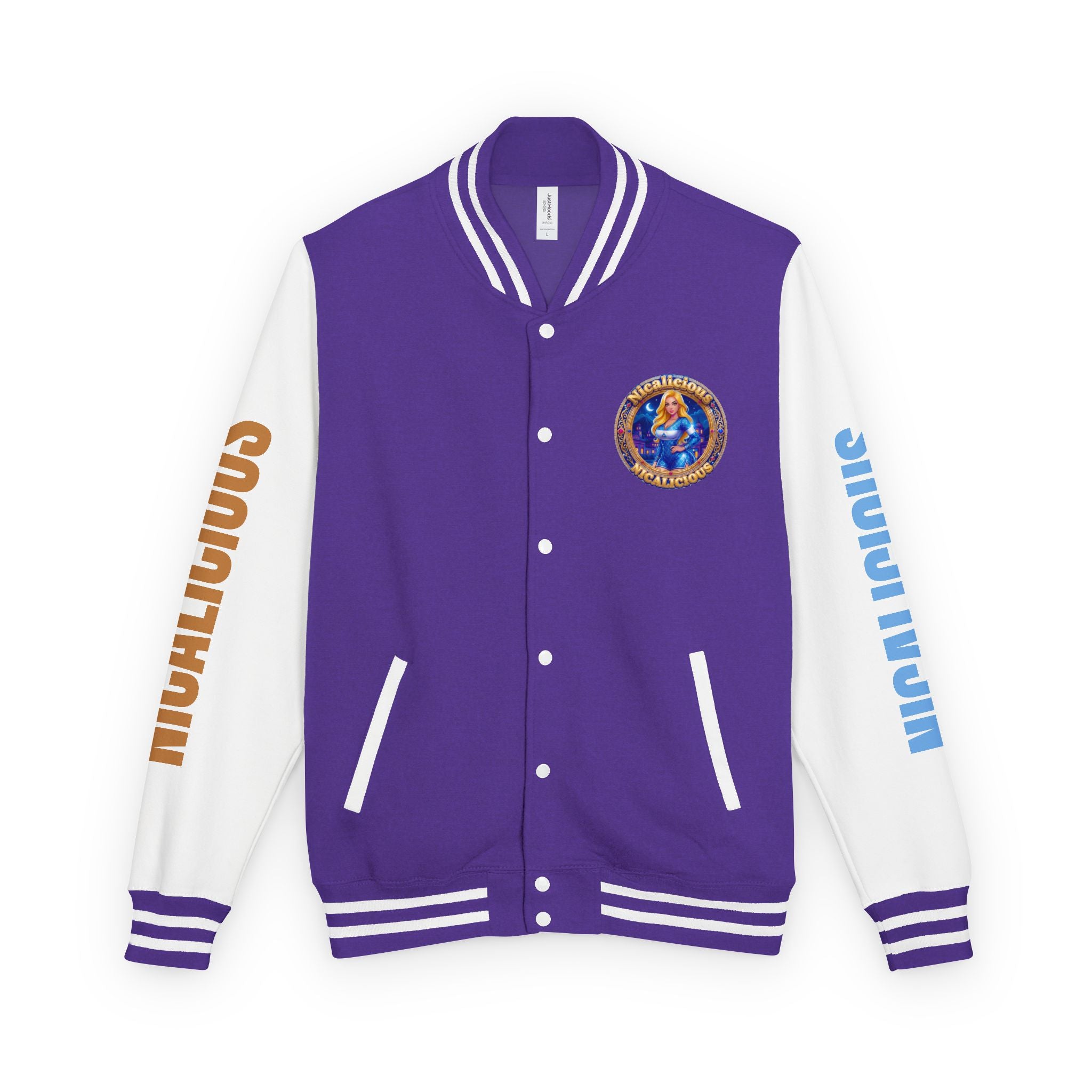 Letterman Jacket — 'Nicalicious' Retro Varsity Jacket with Angel Crest