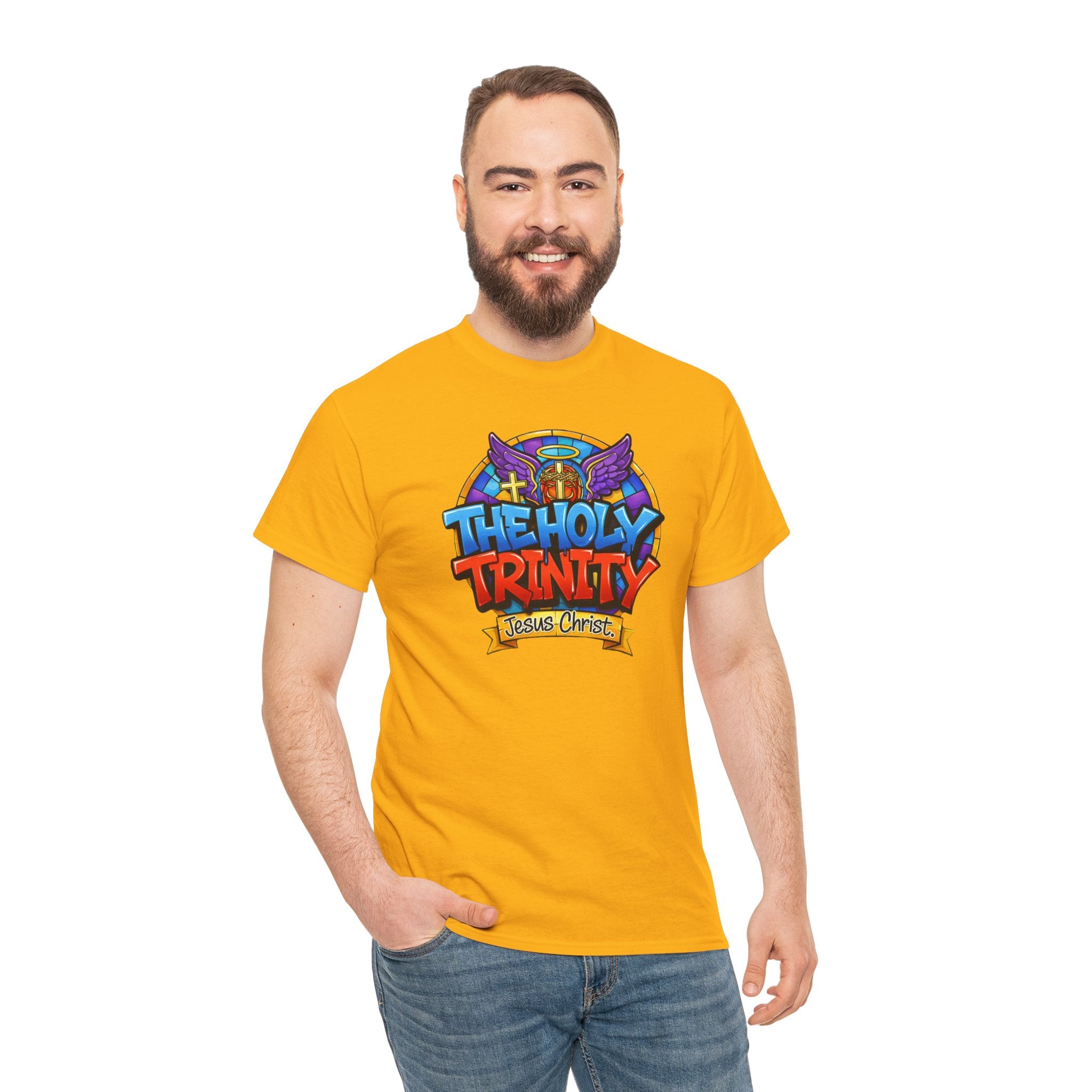 Christian T-Shirt — "The Holy Trinity: Jesus Christ" Colorful Faith Tee