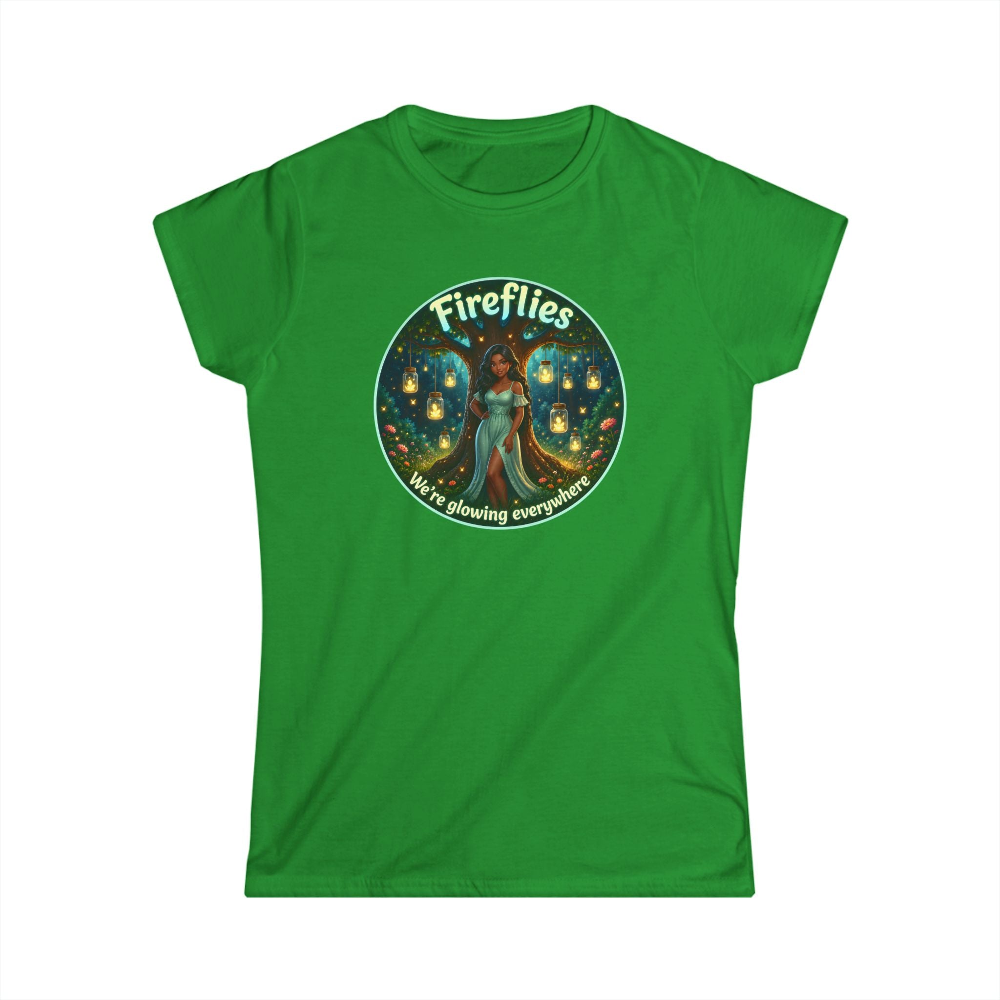 Fireflies Graphic Tee — "Fireflies" Nature Glow Women's T-Shirt