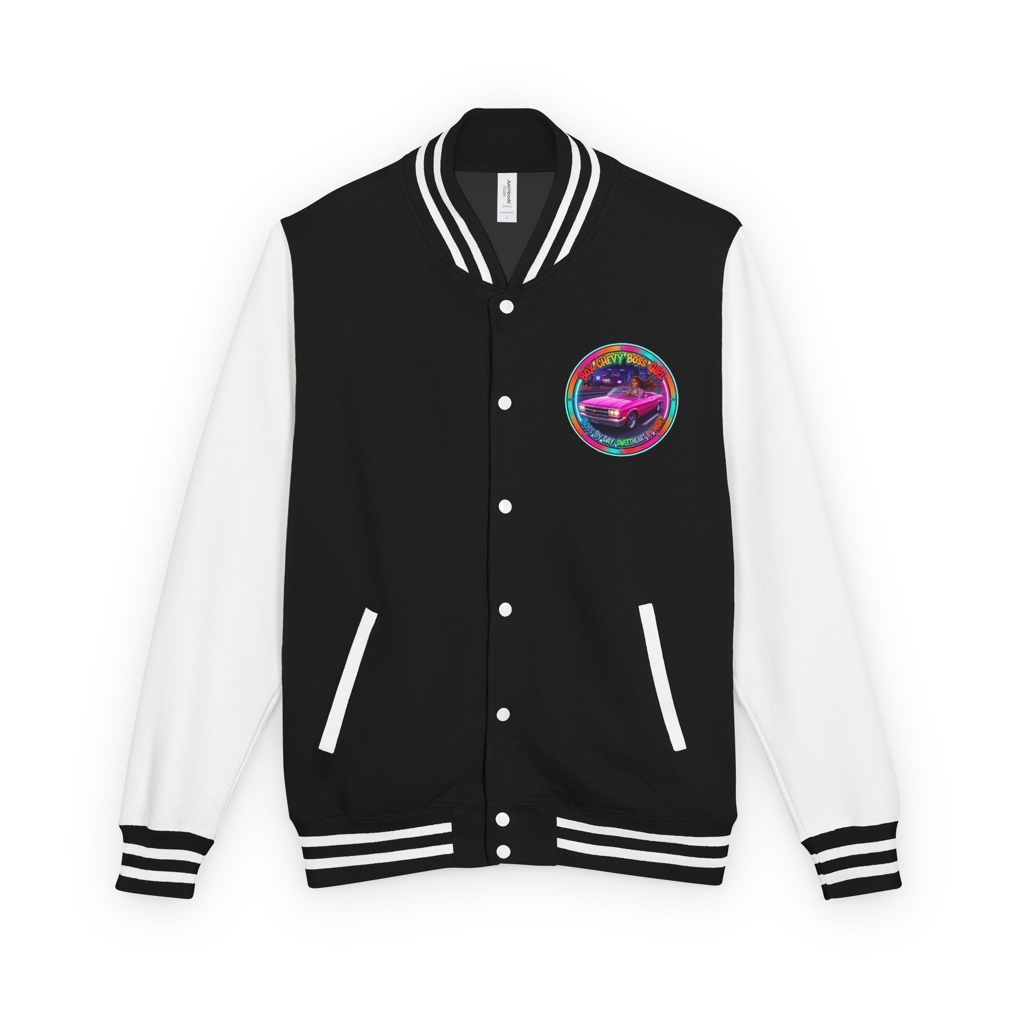Vintage Neon Car Letterman Jacket