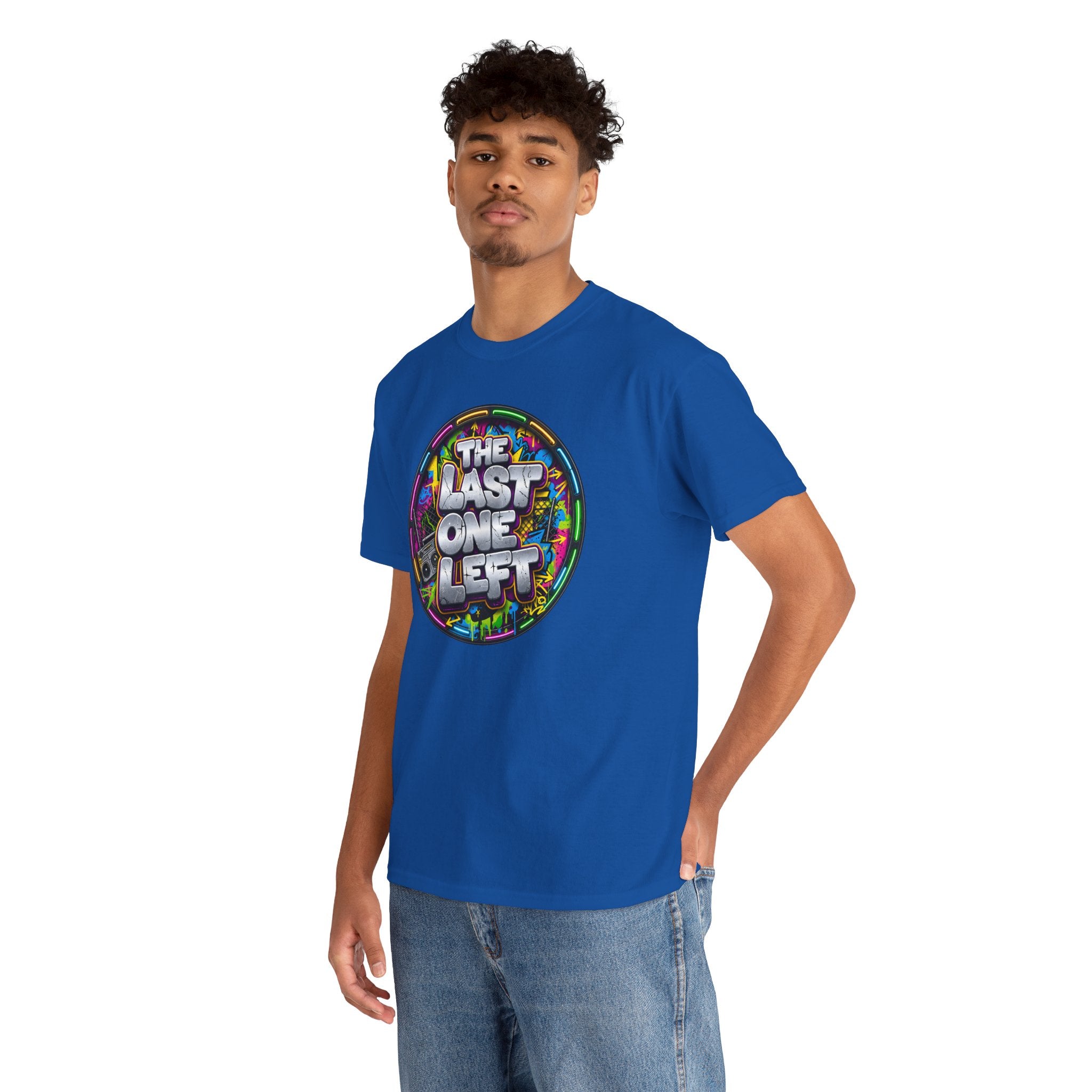 Graphic Tee - "The Last One Left" Colorful Retro Badge