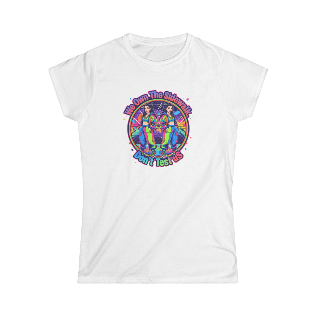 " We On The Sidewalk "Rainbow Sisters Graphic Tee — Women's Positive Vibe Pride Shirt