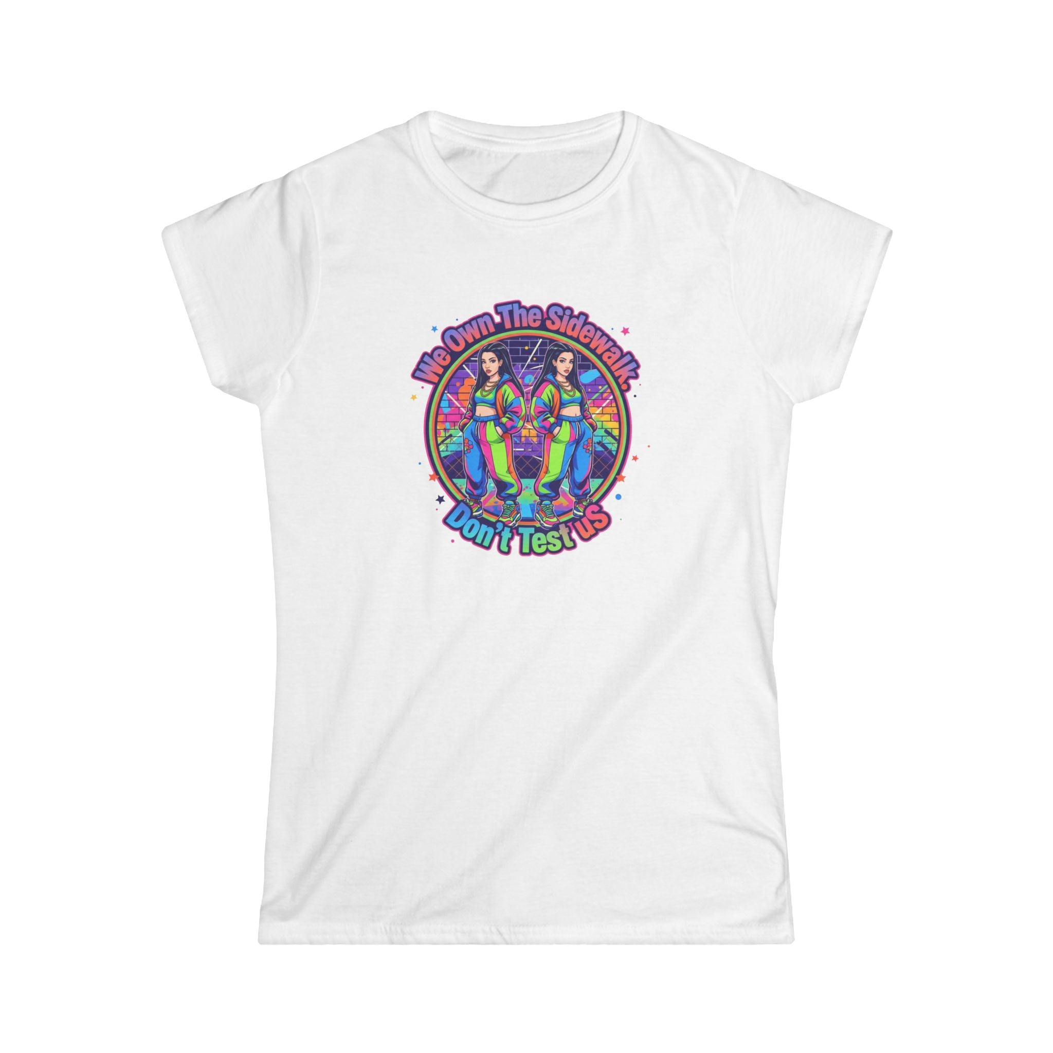 " We On The Sidewalk "Rainbow Sisters Graphic Tee — Women's Positive Vibe Pride Shirt