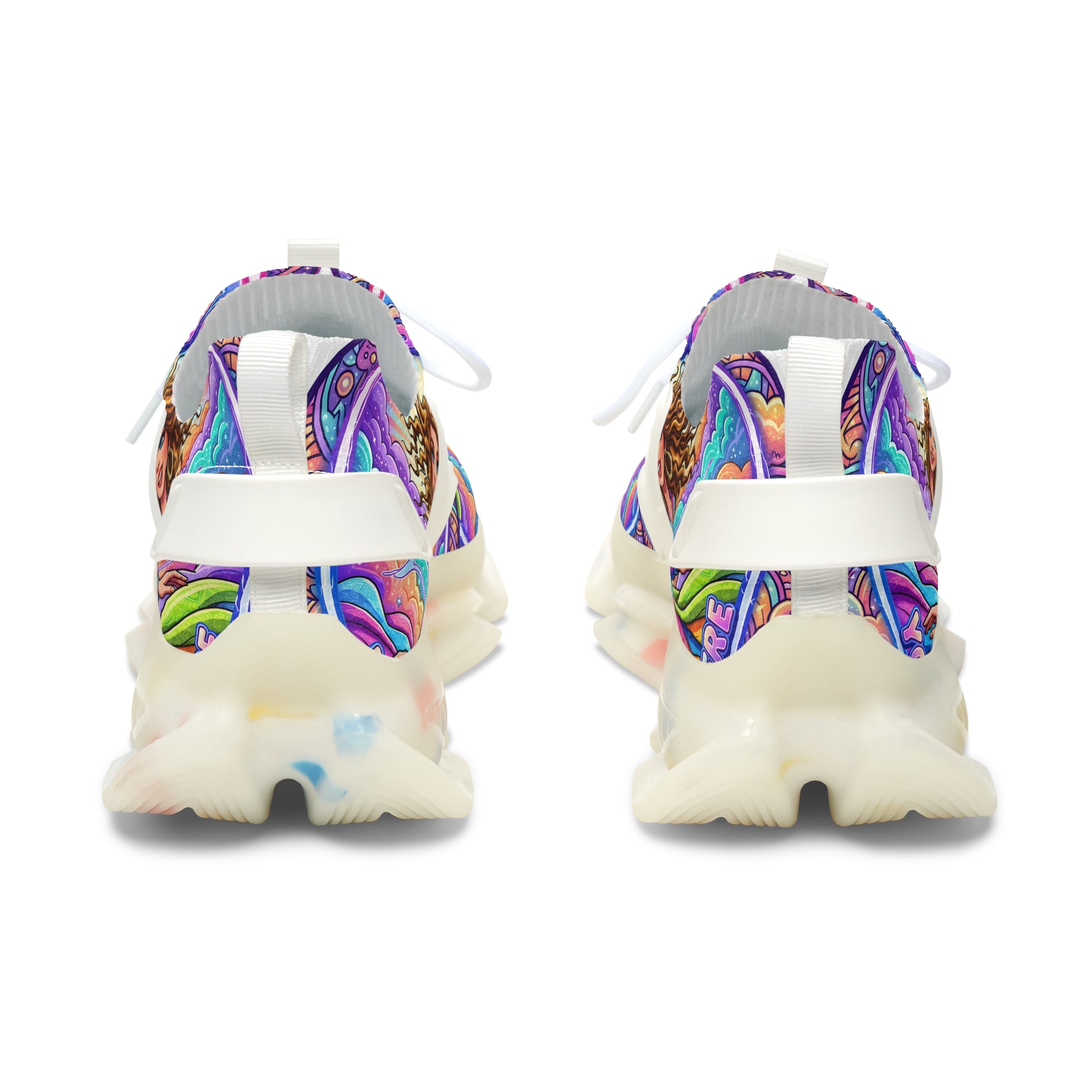 Mesh Sneakers — Vibrant 'Rush Hour' Retro Goddess Athletic Shoes