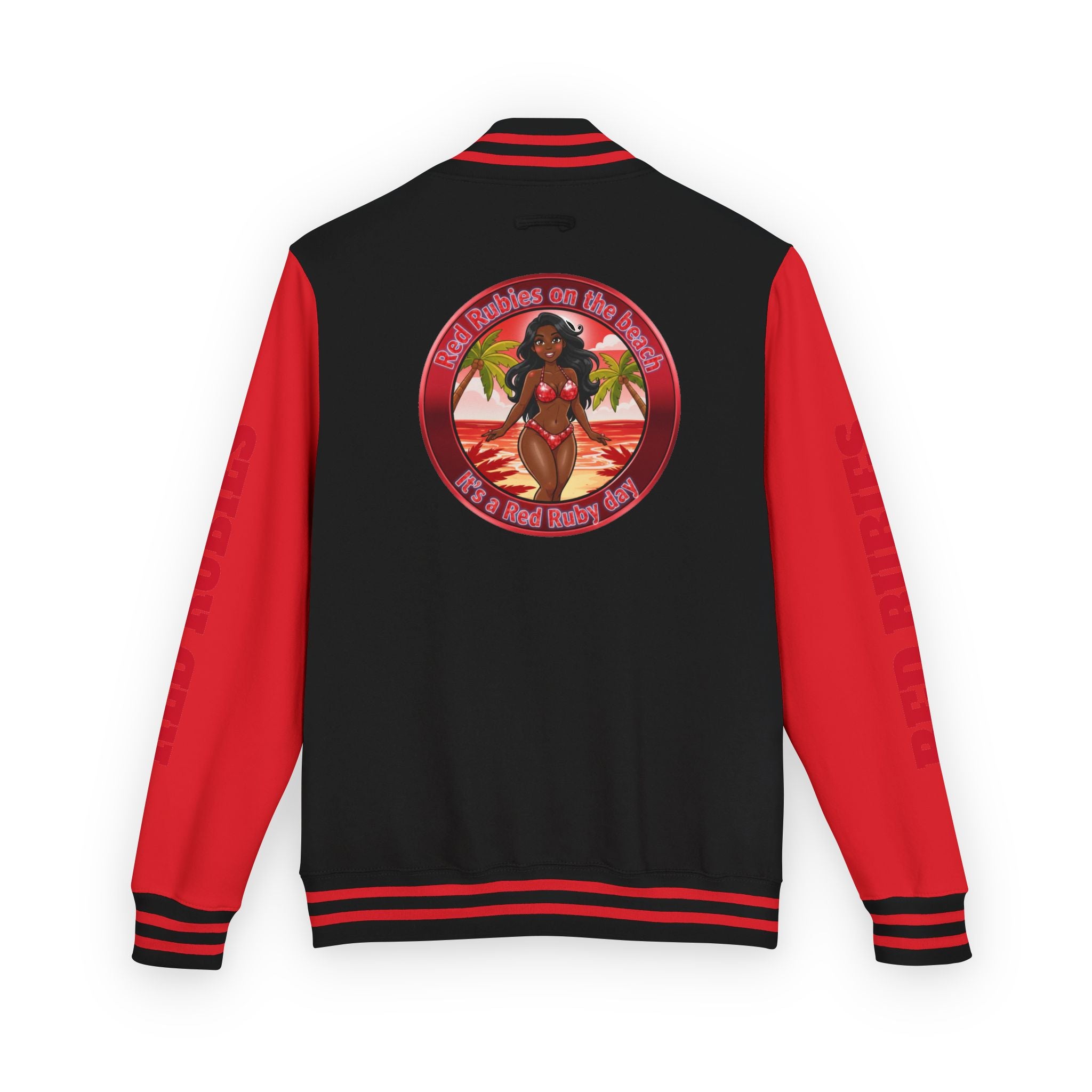 Letter Us- " It's A Rubie Day"-Retro Island Pinup Red & White