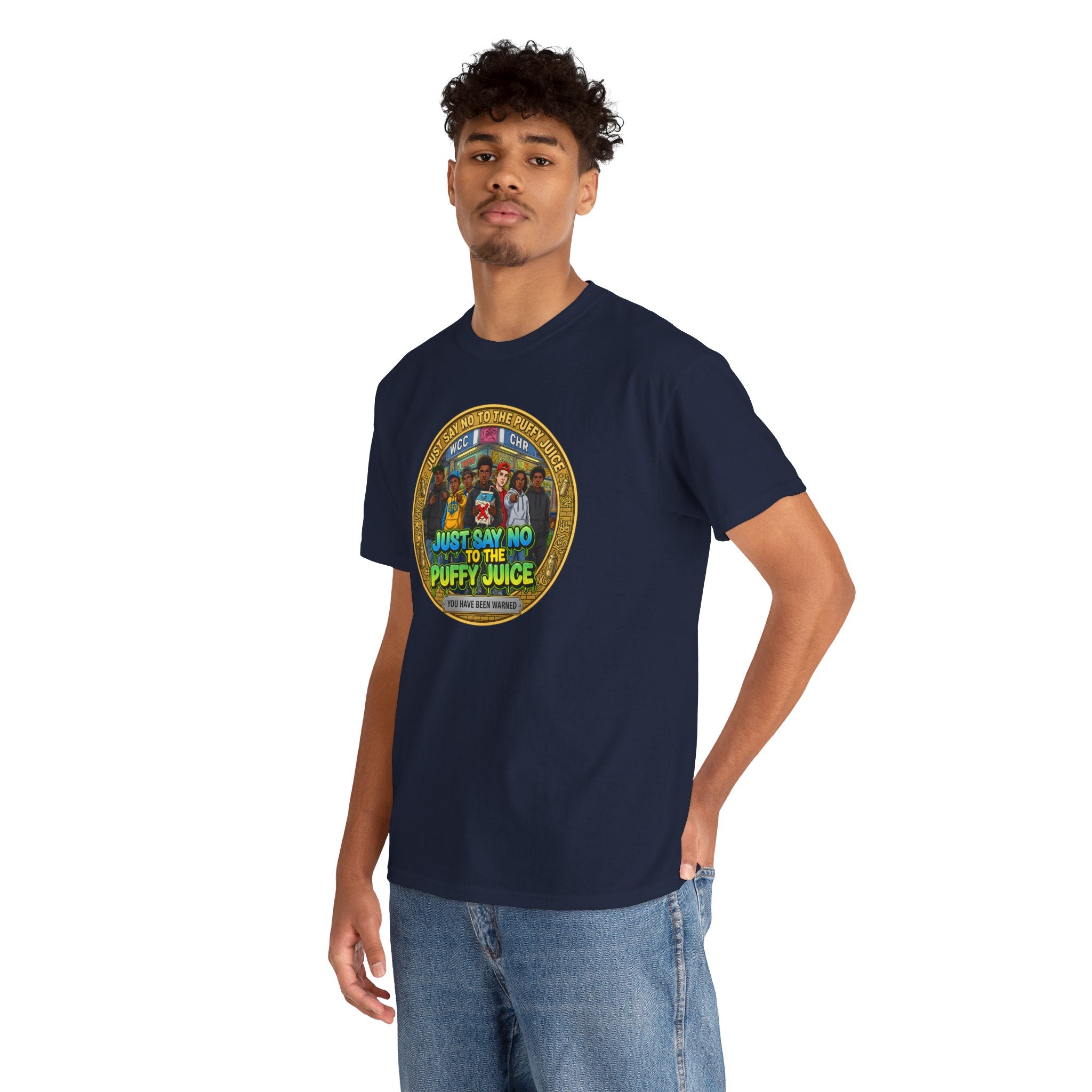 T-Shirt — "Just Say No to the Puffy Juice" Retro Anti-Vape Graphic Tee